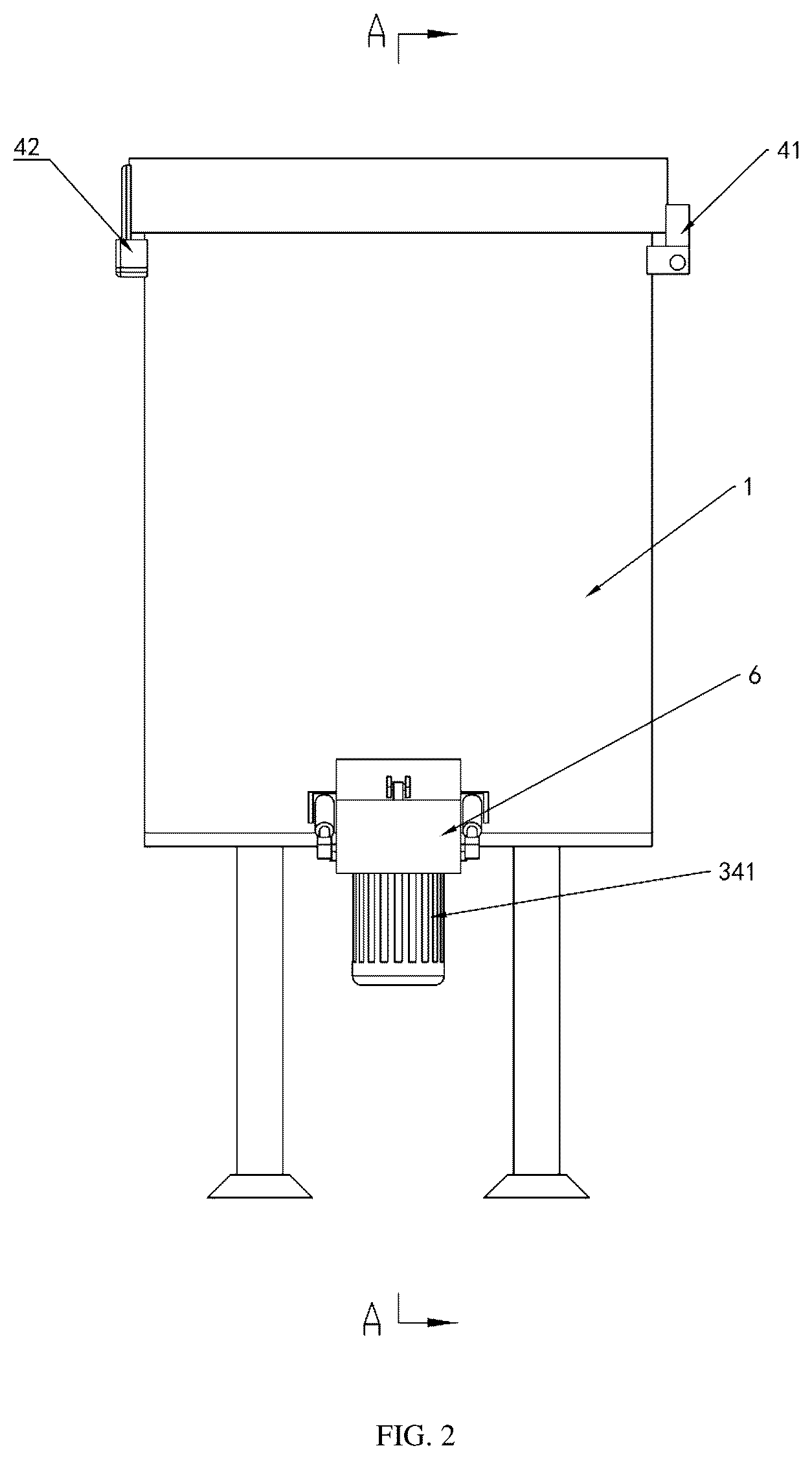 Patent US12103010 Figure 2 – Medical waste treatment machine with anti-clogging function