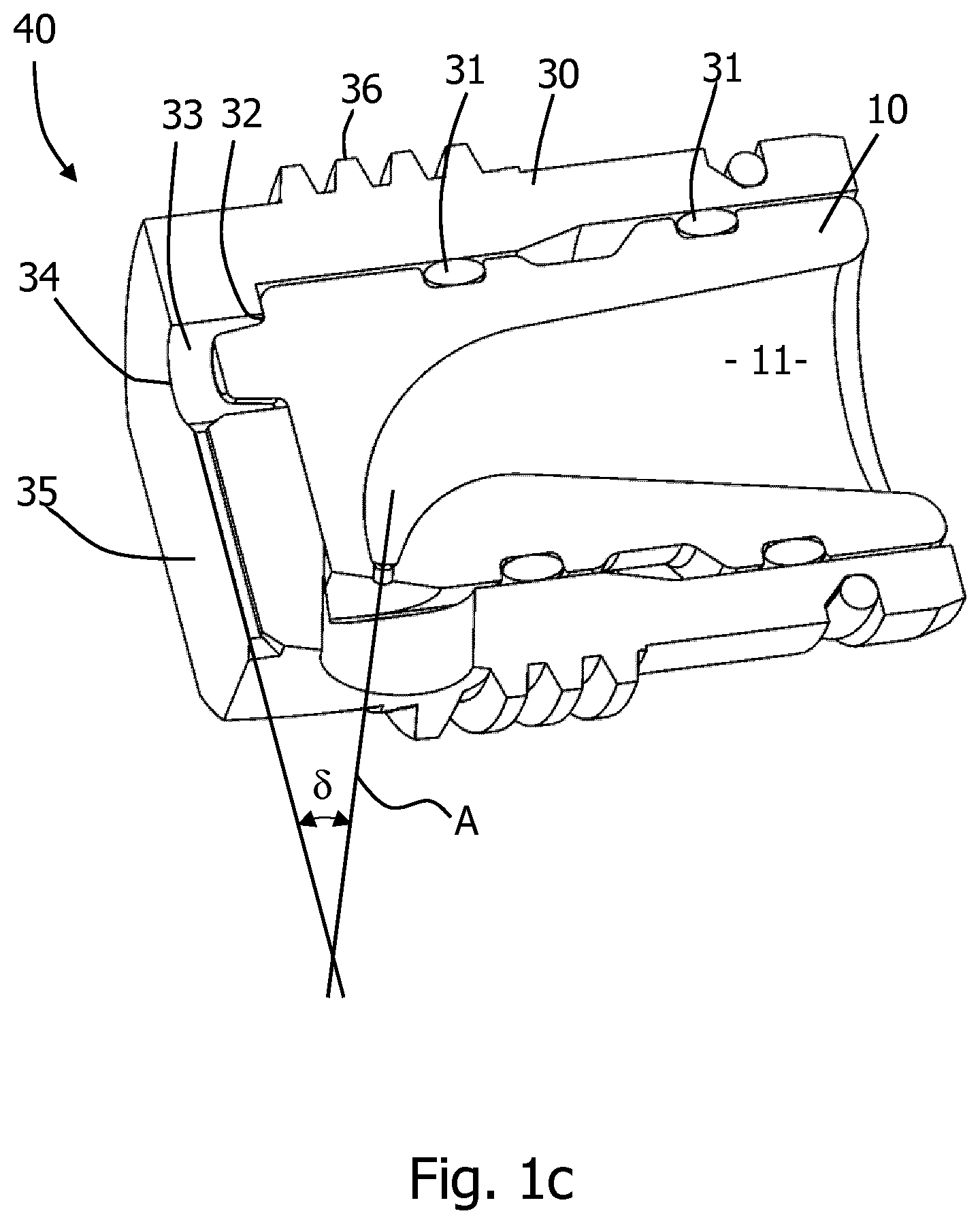 Patent US12103016 Figure 3 – Outlet nozzle for a centrifuge bowl, nozzle insert, centrifuge bowl, mounting tool, and method for mounting an outlet nozzle