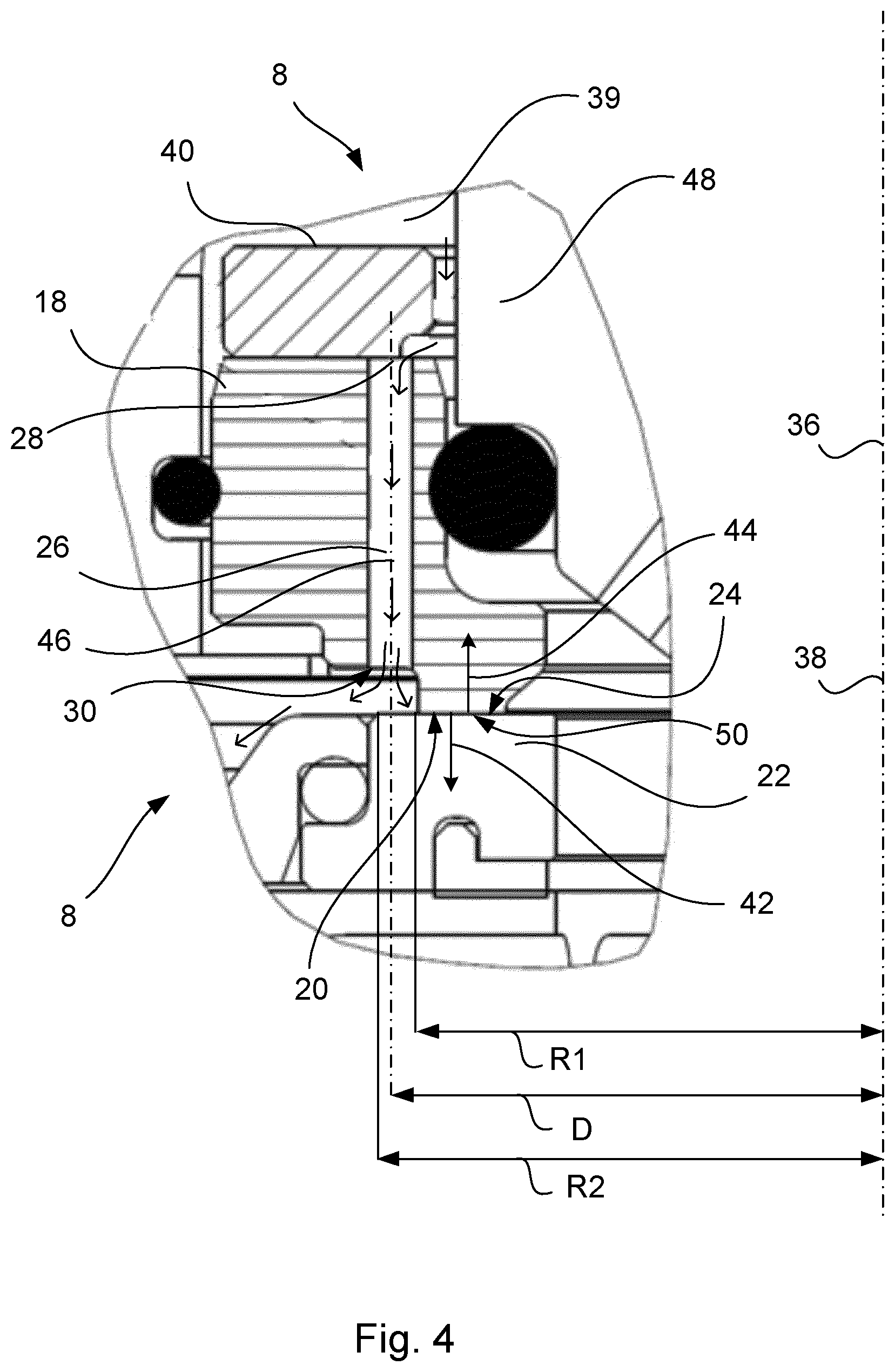 Patent US12103017 Figure 4 – Mechanical seal device