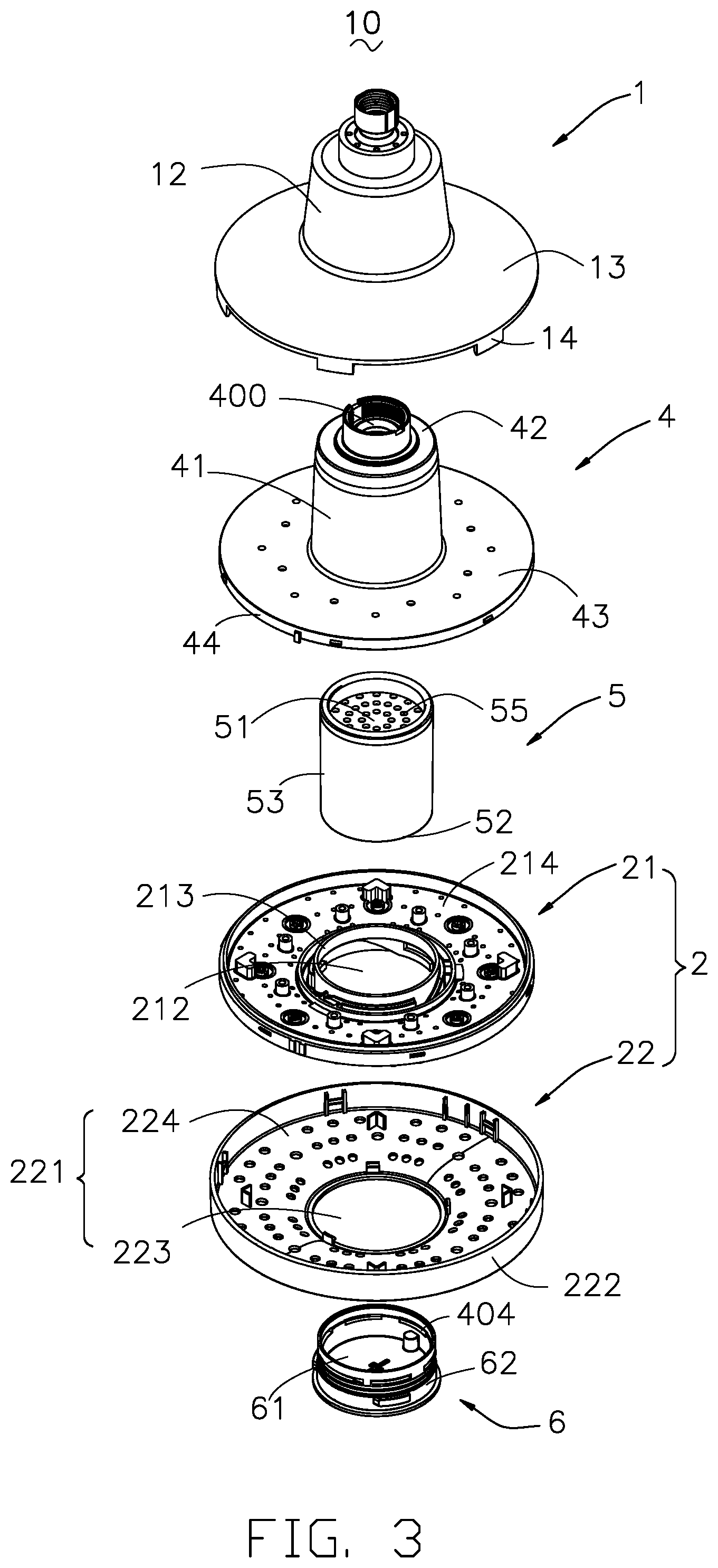 Patent US12103019 Figure 3 – Water filter device and spray head having the same
