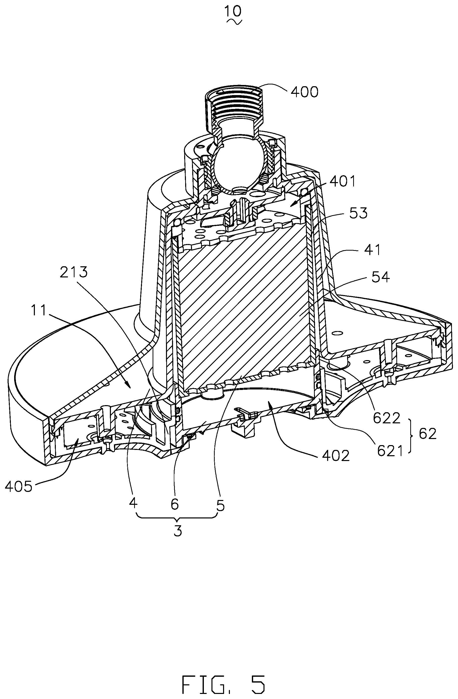 Patent US12103019 Figure 5 – Water filter device and spray head having the same