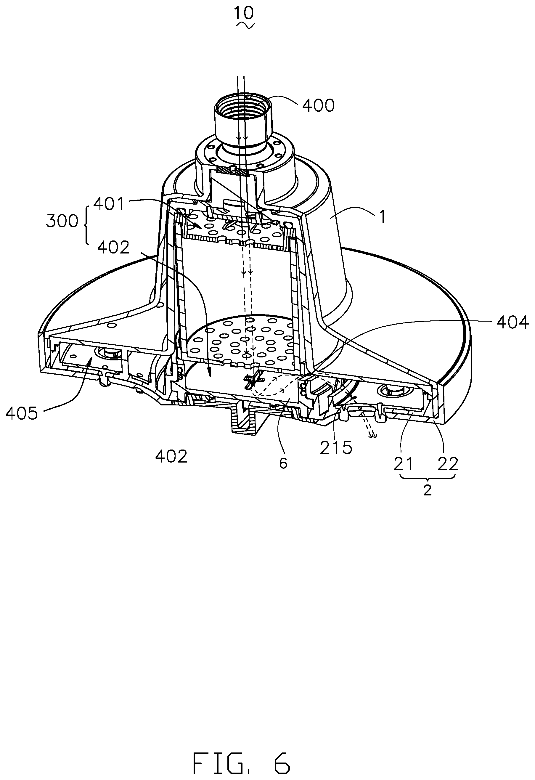Patent US12103019 Figure 6 – Water filter device and spray head having the same