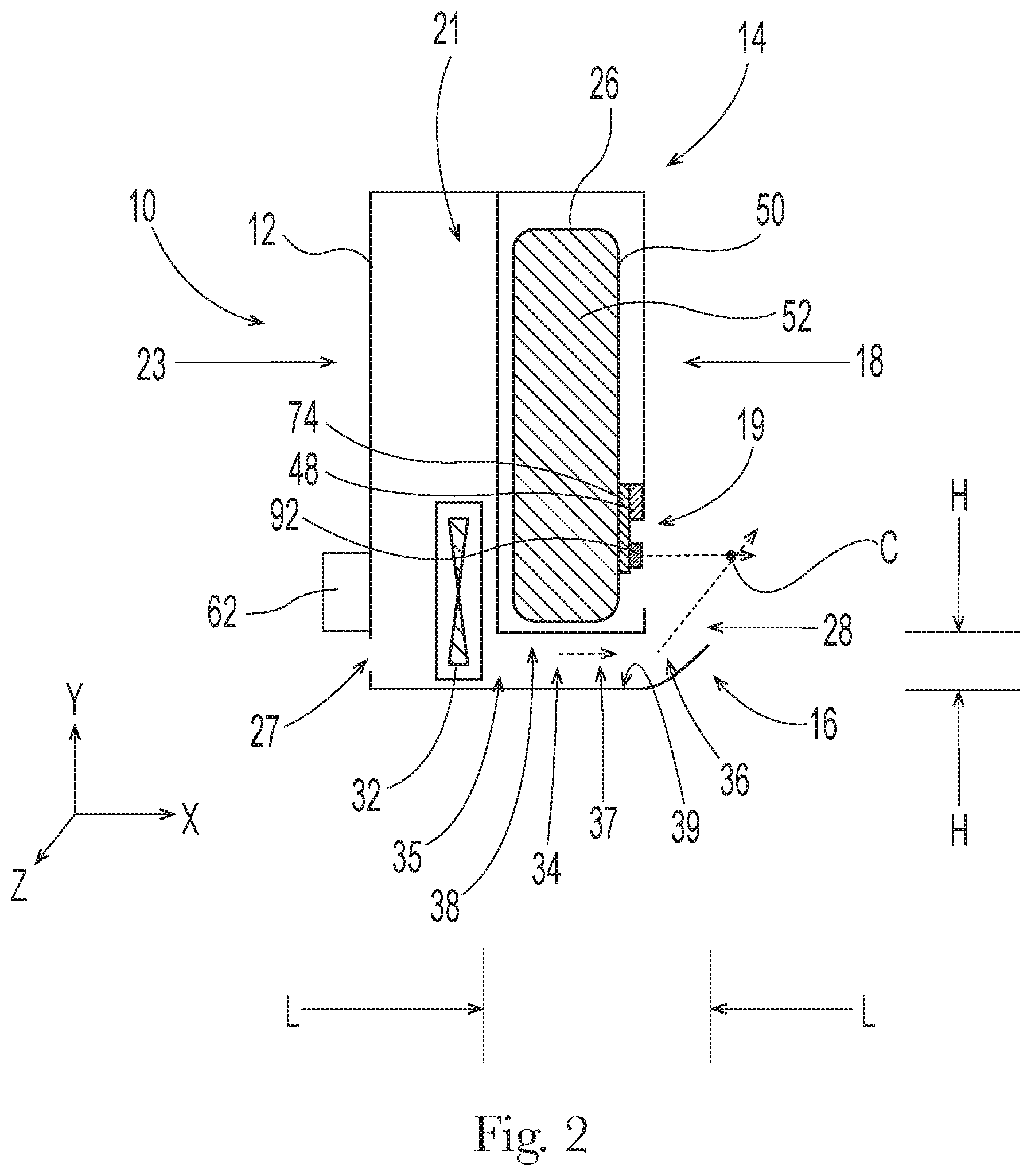 Patent US12103020 Figure 2 – Microfluidic delivery device and method for dispensing a fluid composition upward into the air