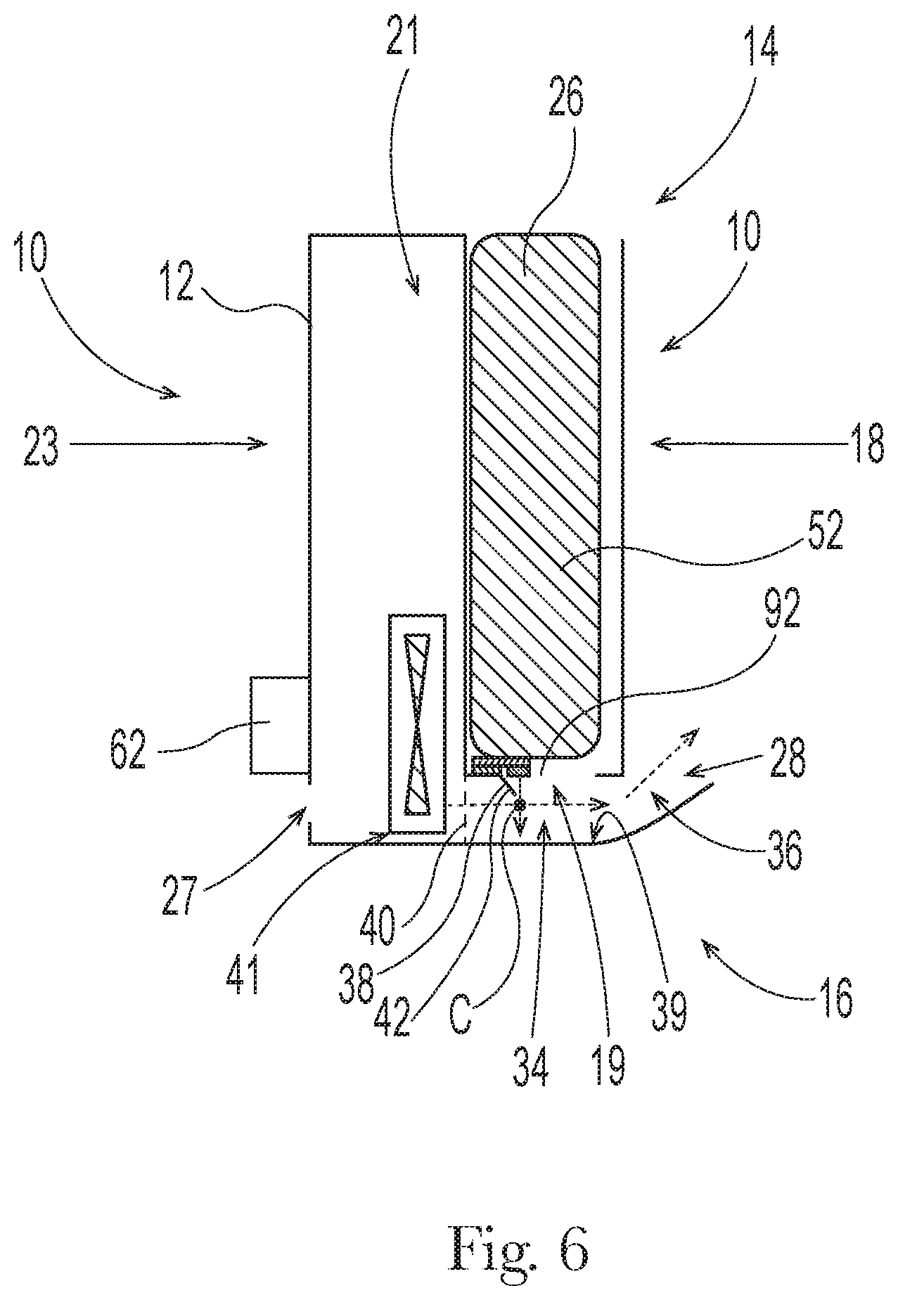Patent US12103020 Figure 6 – Microfluidic delivery device and method for dispensing a fluid composition upward into the air