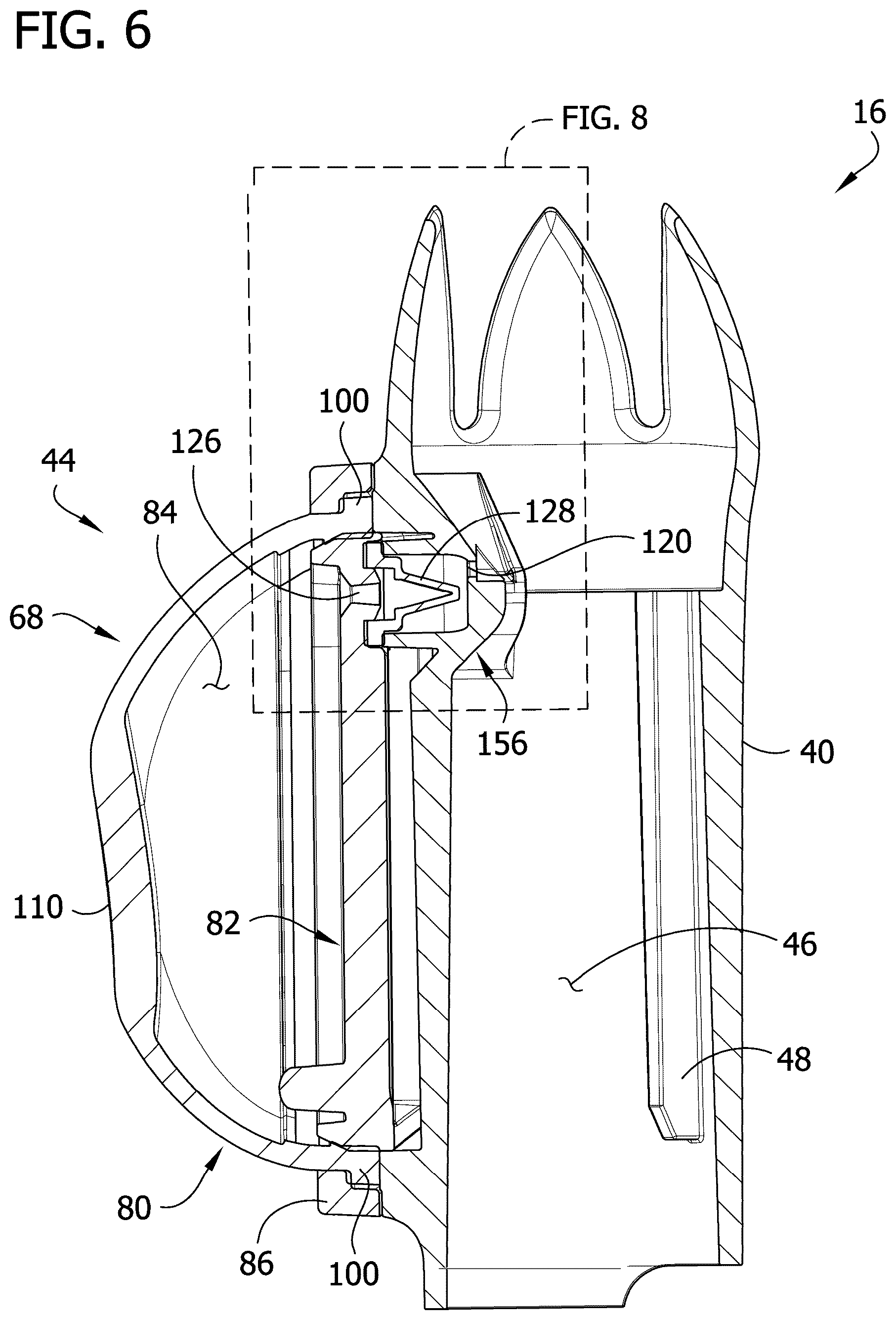 Patent US12103022 Figure 7 – Dispensing tip assembly including foodstuff additive dispenser for pressurized foodstuff container