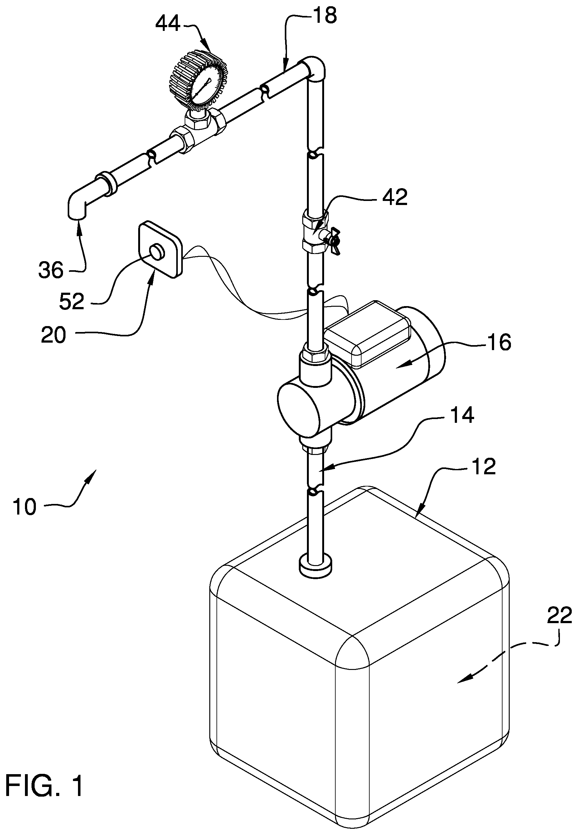 Patent US12103032 Figure 1 – Liquid product distribution assembly