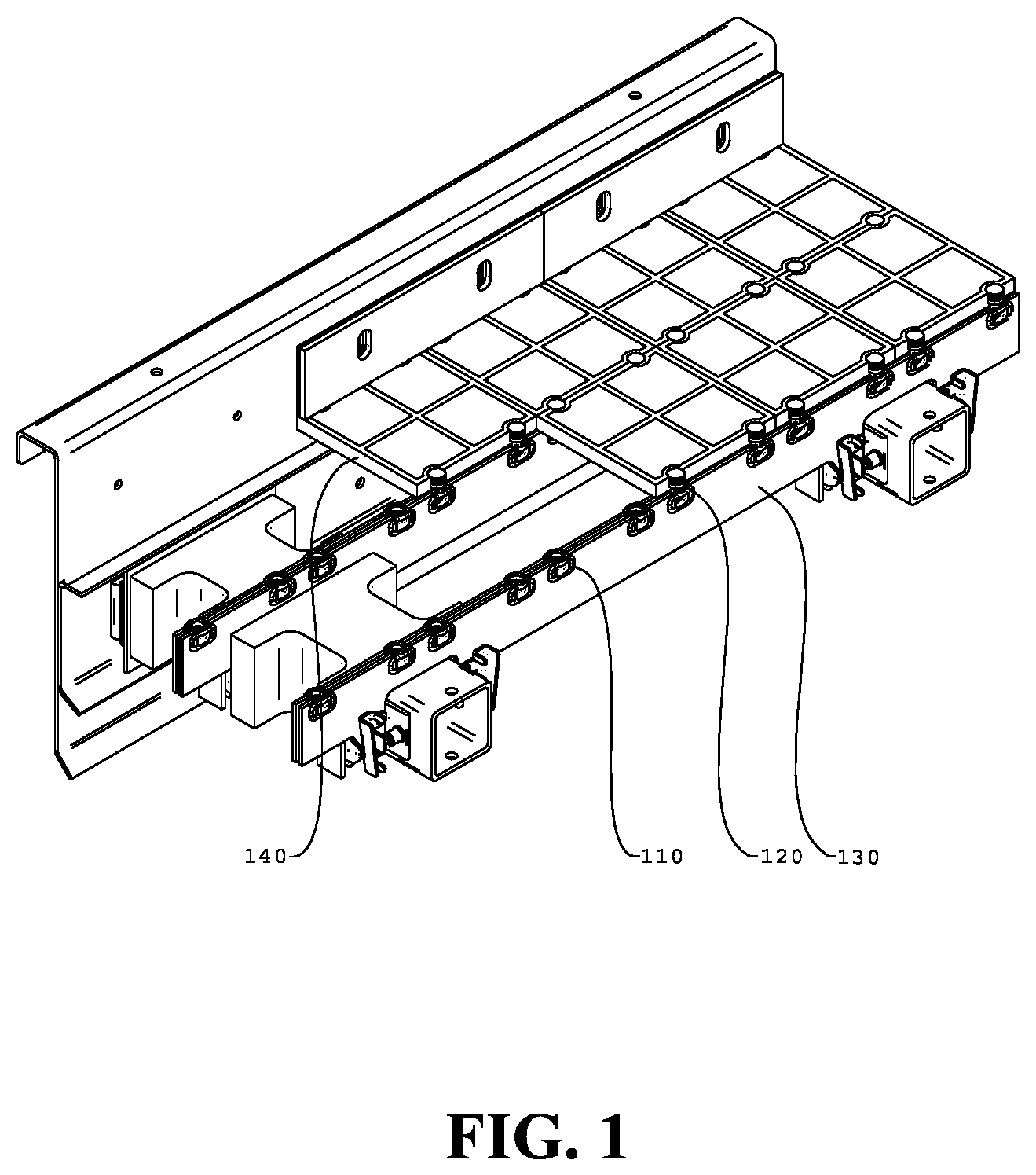 Patent US12103043 Figure 1 – Systems, devices, and methods for screening panel attachment