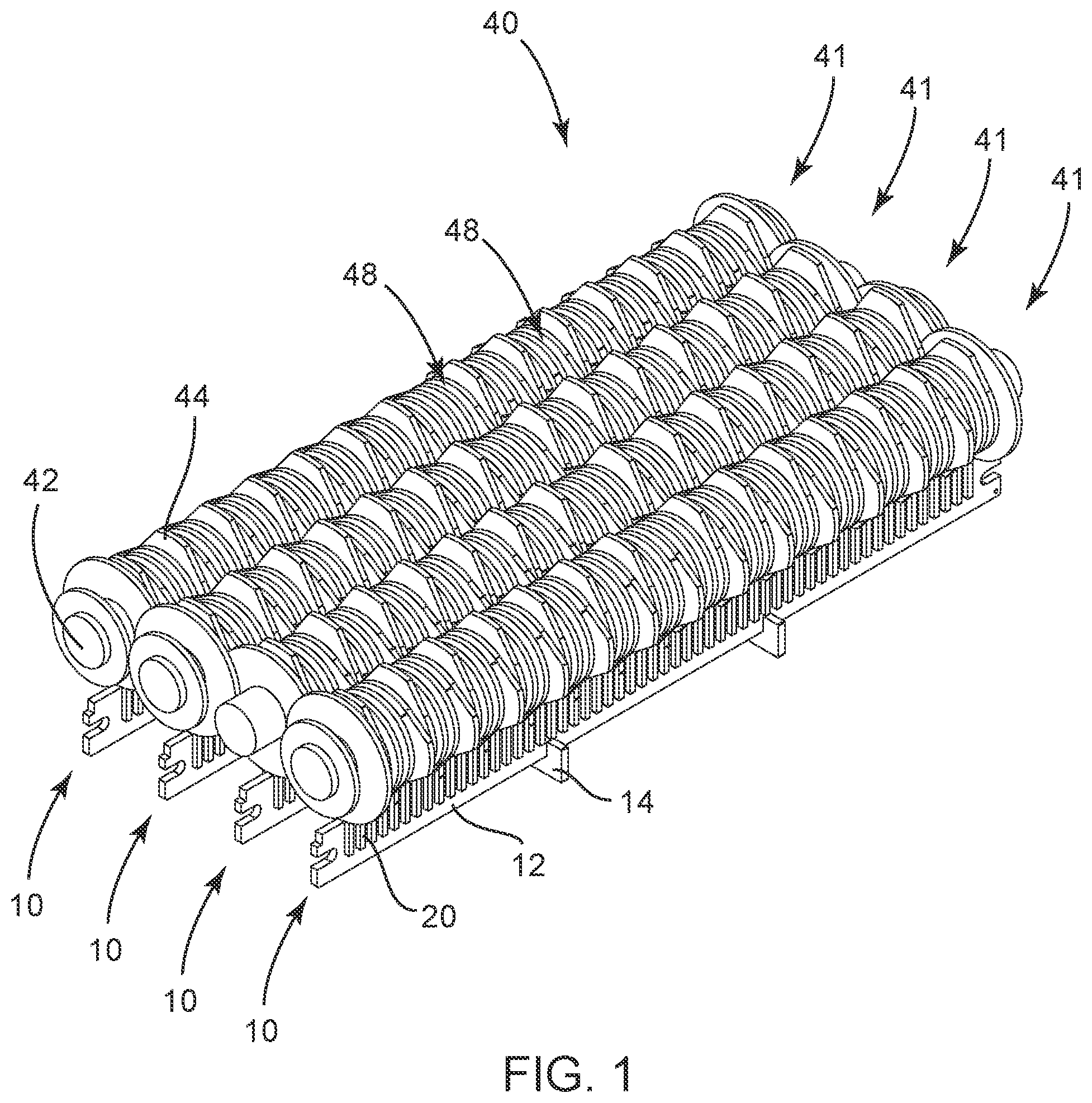Patent US12103044 Figure 1 – Rake for a mechanical screening bucket