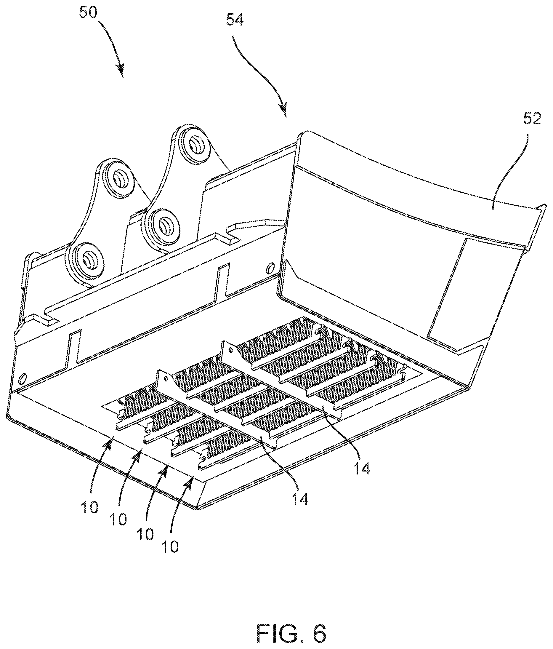 Patent US12103044 Figure 7 – Rake for a mechanical screening bucket