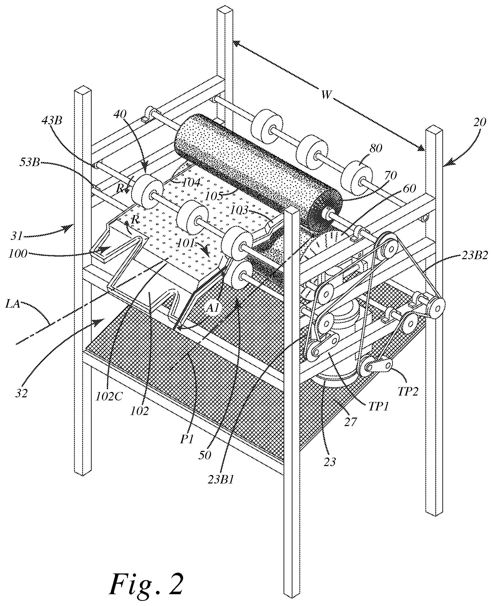Patent US12103049 Figure 2 – Three-dimensional vehicle mat washer and related method of use
