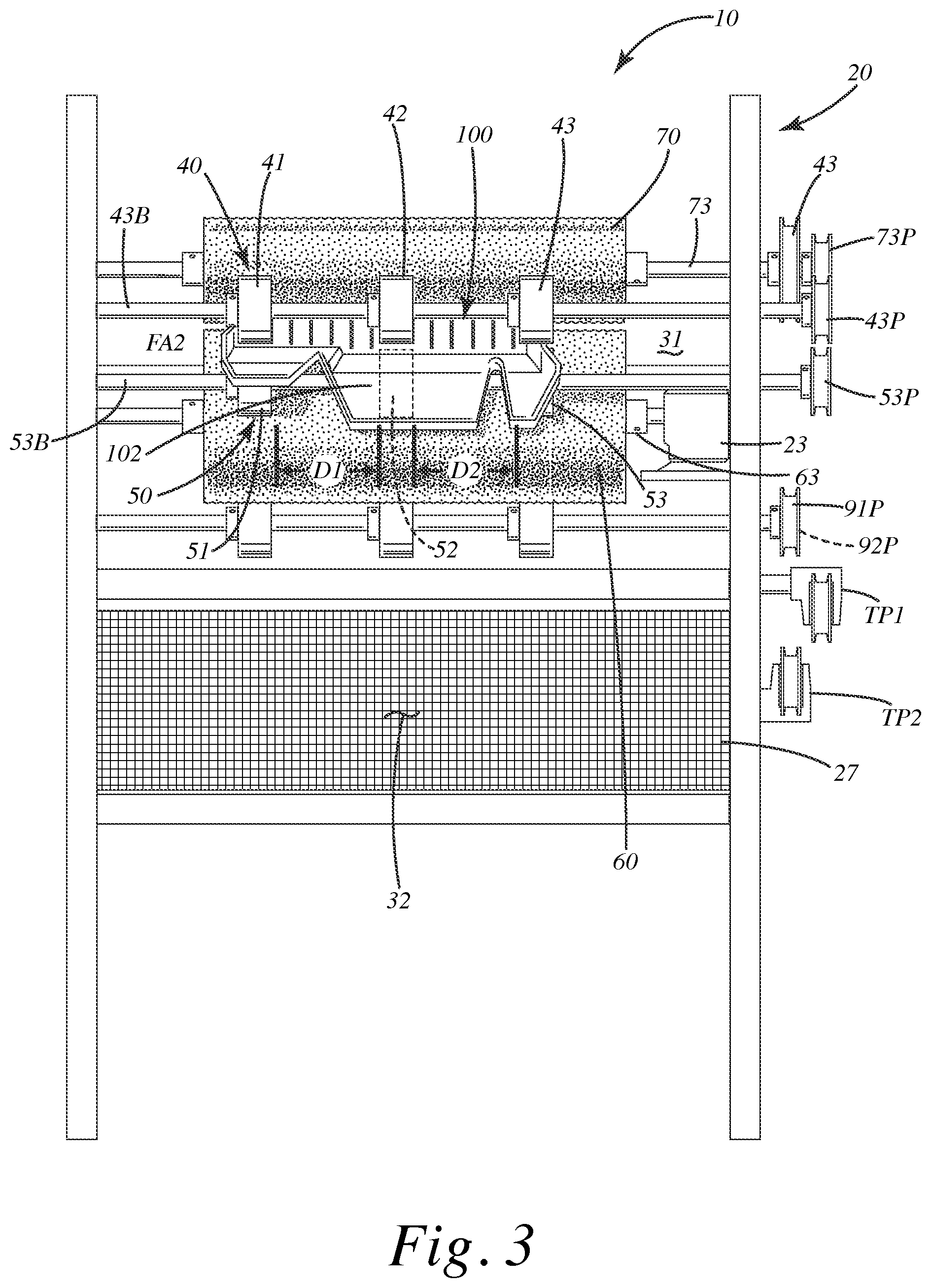 Patent US12103049 Figure 3 – Three-dimensional vehicle mat washer and related method of use
