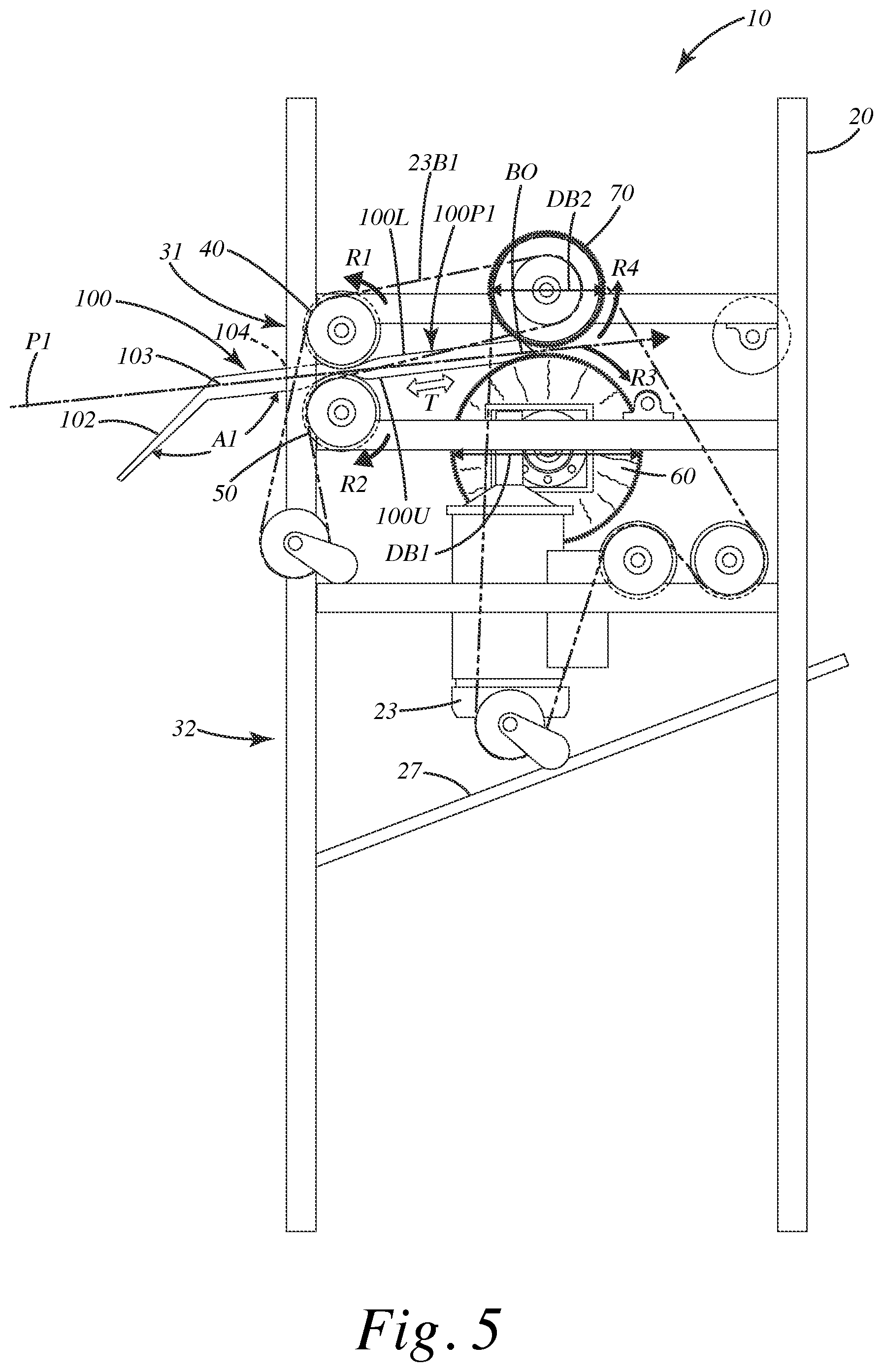 Patent US12103049 Figure 5 – Three-dimensional vehicle mat washer and related method of use