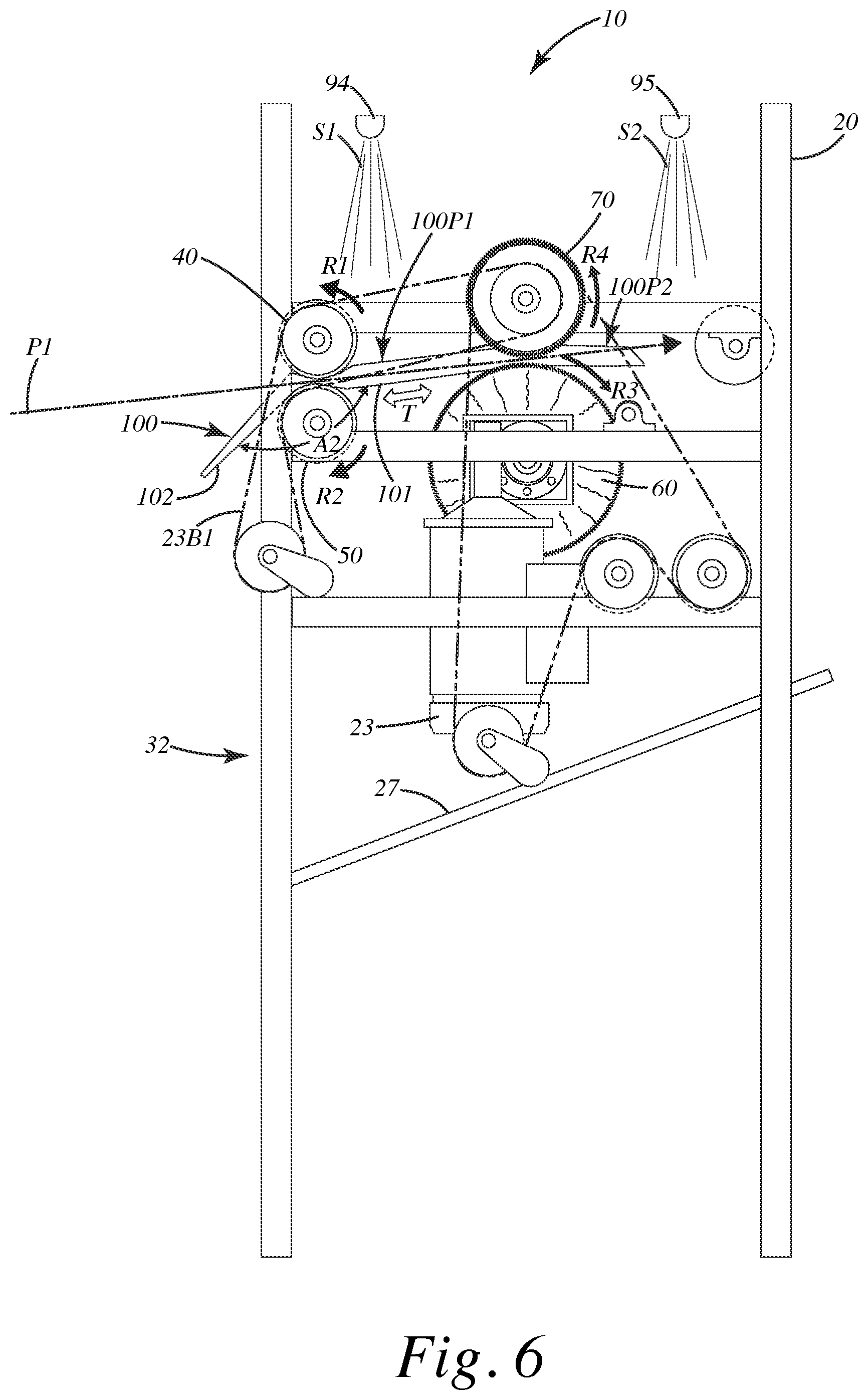 Patent US12103049 Figure 6 – Three-dimensional vehicle mat washer and related method of use