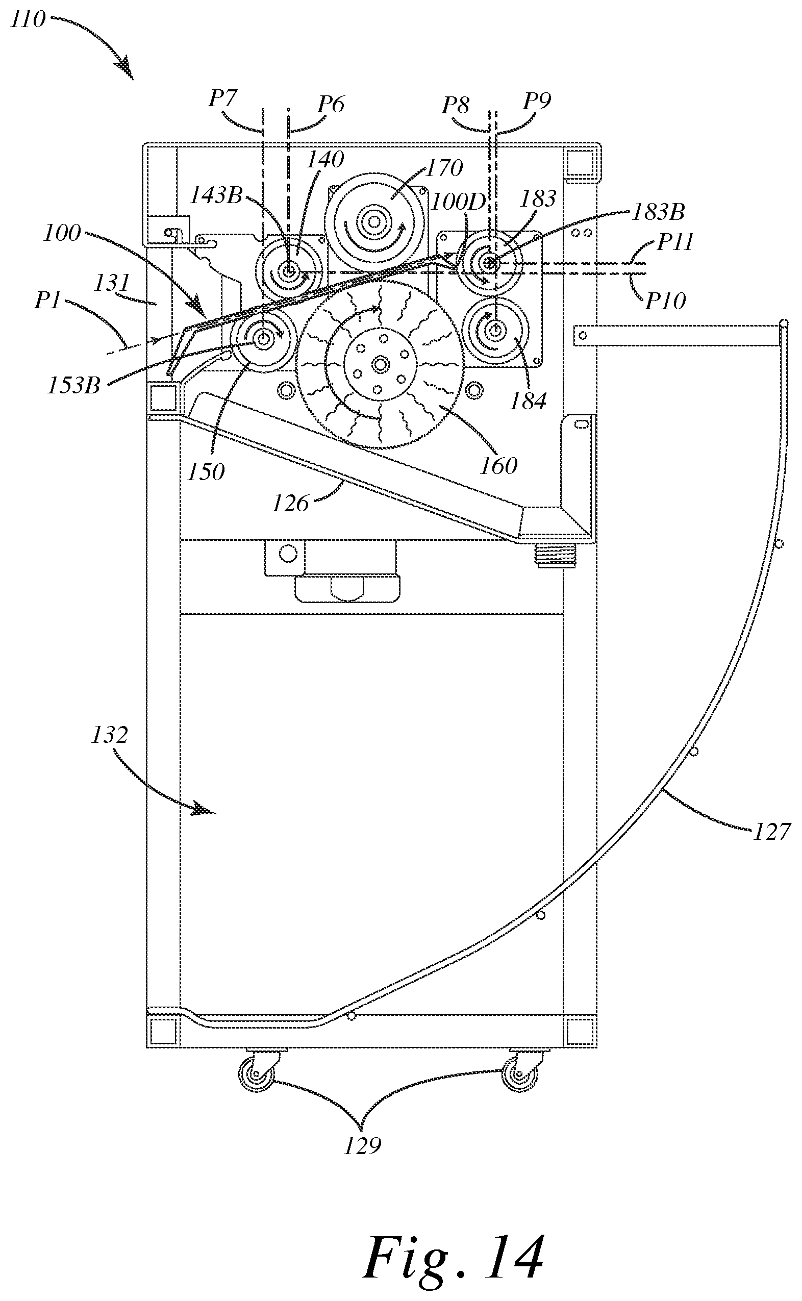Patent US12103049 Figure 14 – Three-dimensional vehicle mat washer and related method of use