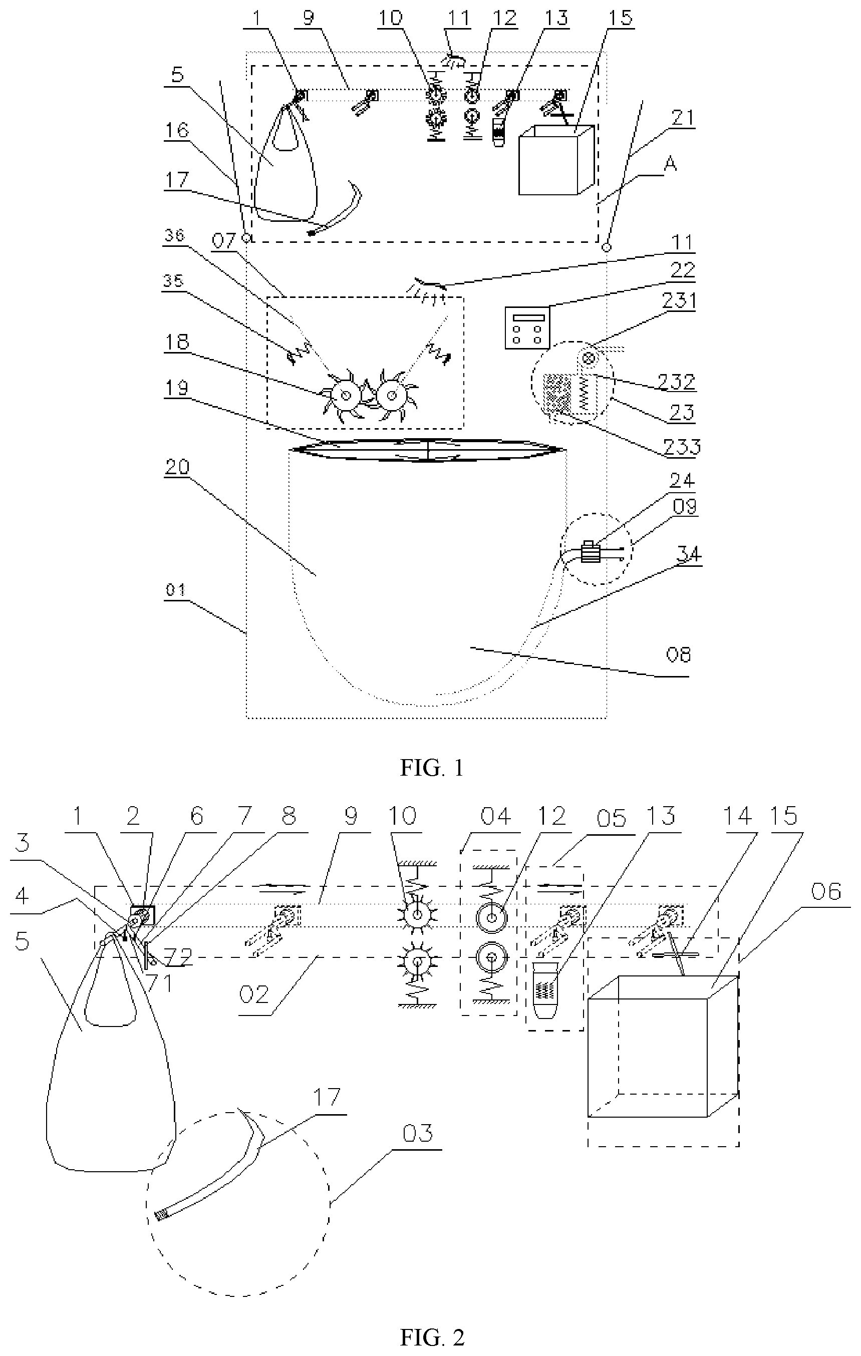 Patent US12103056 Figure 1 – Organic waste collection apparatus and method