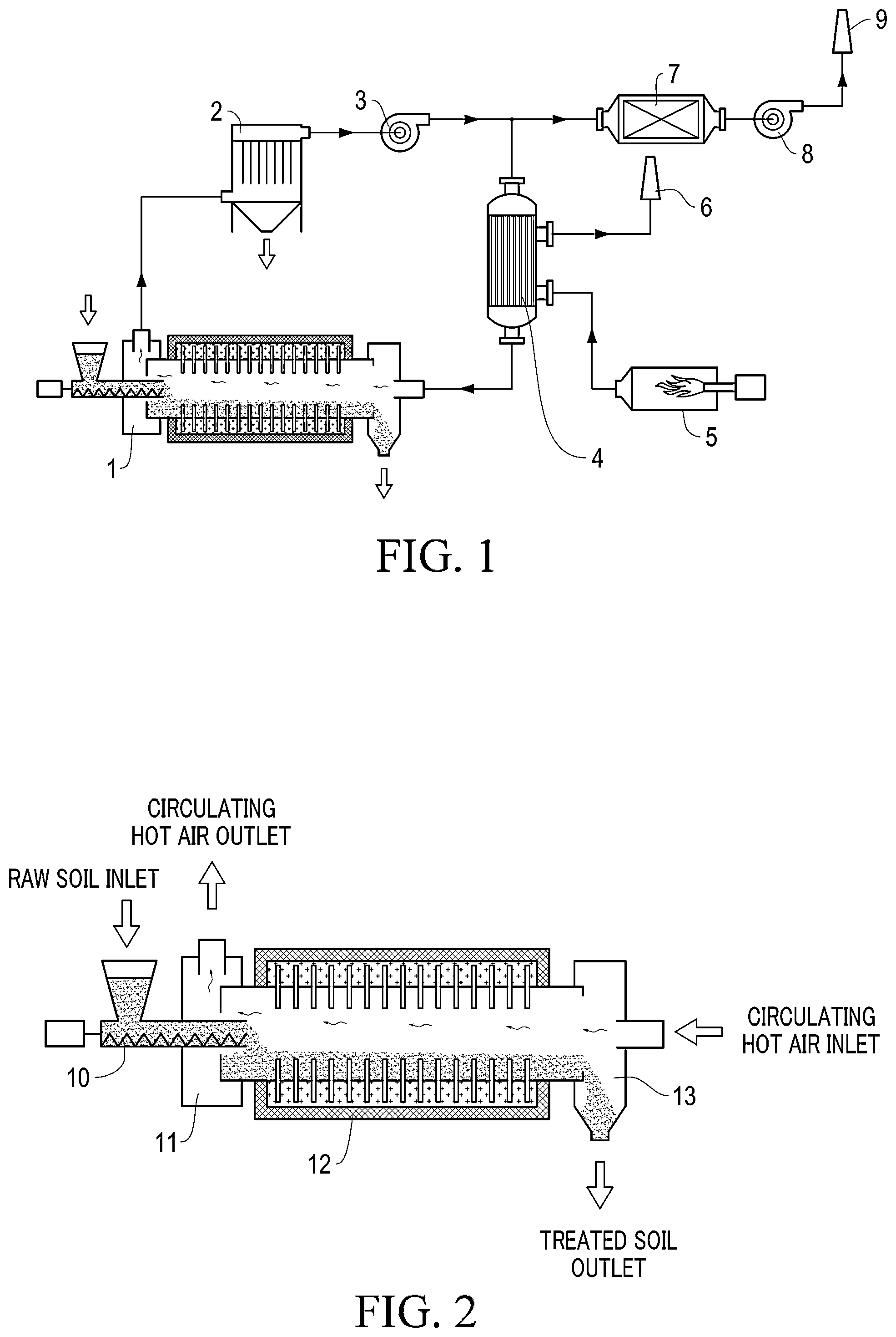 Patent US12103058 Figure 1 – Heat pipe-enhanced heat accumulation type indirect thermal desorption-based soil remediation device and method