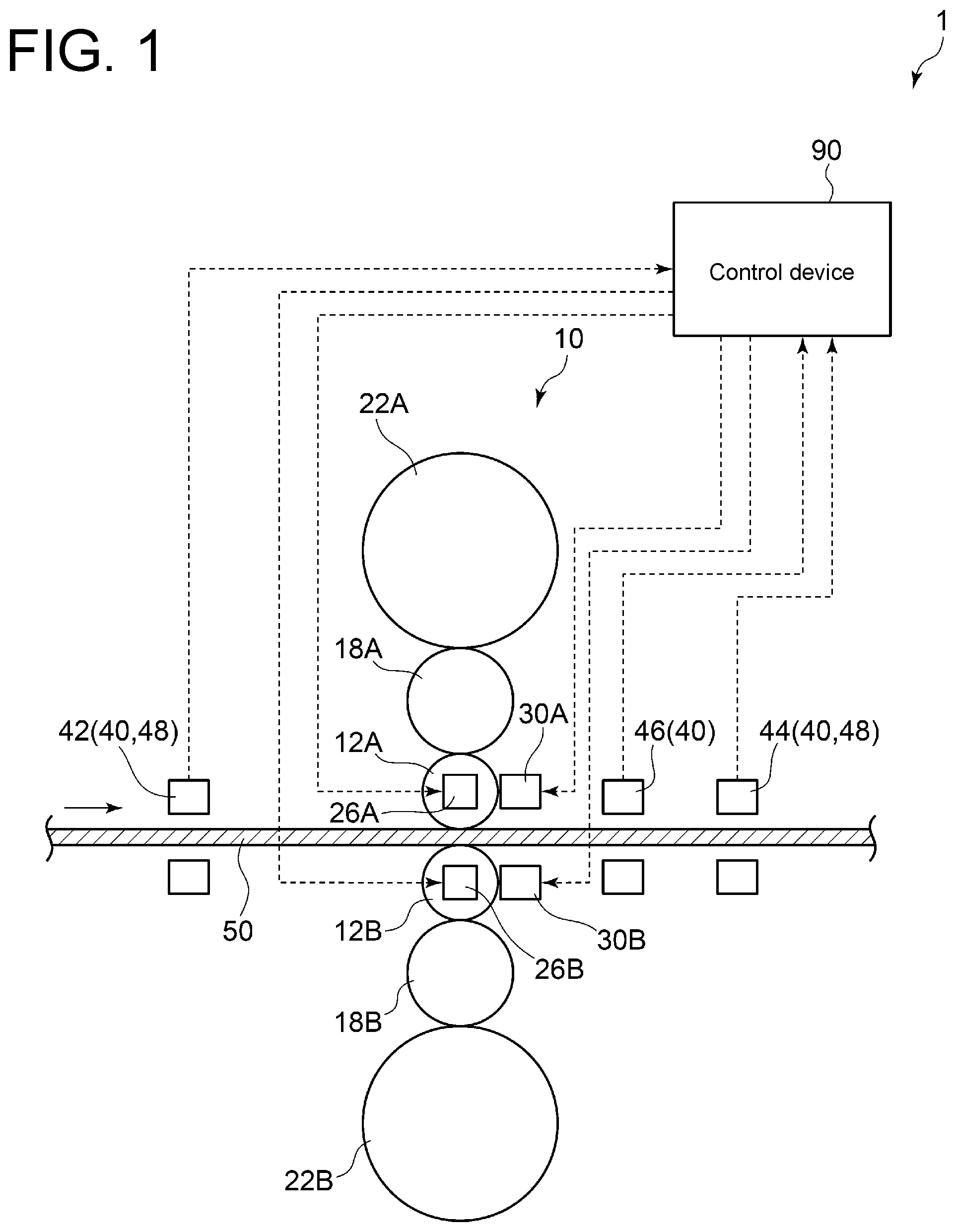 Patent US12103060 Figure 1 – Rolling mill and rolling method for metal plate