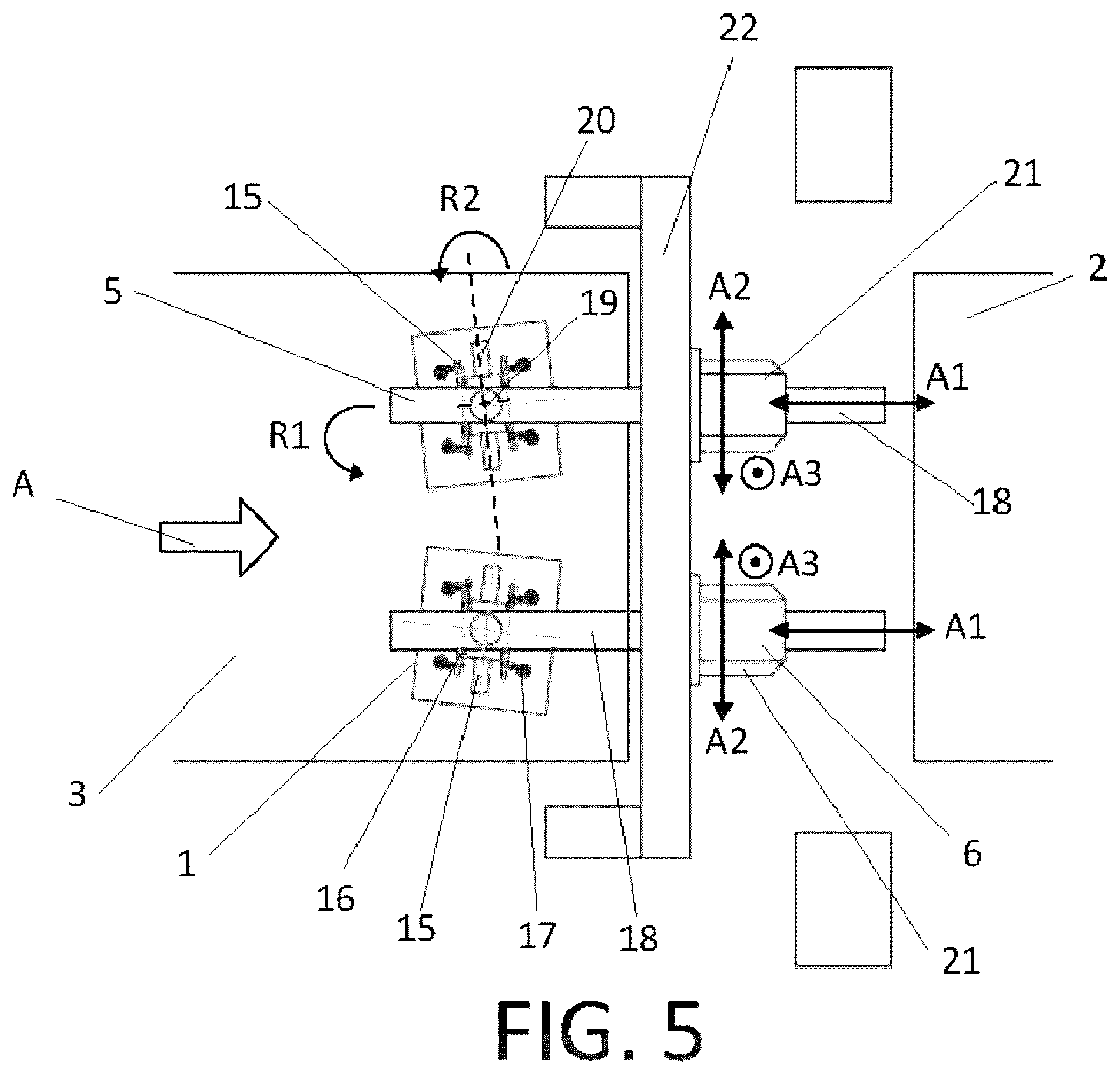Patent US12103063 Figure 5 – Apparatus for centering and loading flat format parts in a press