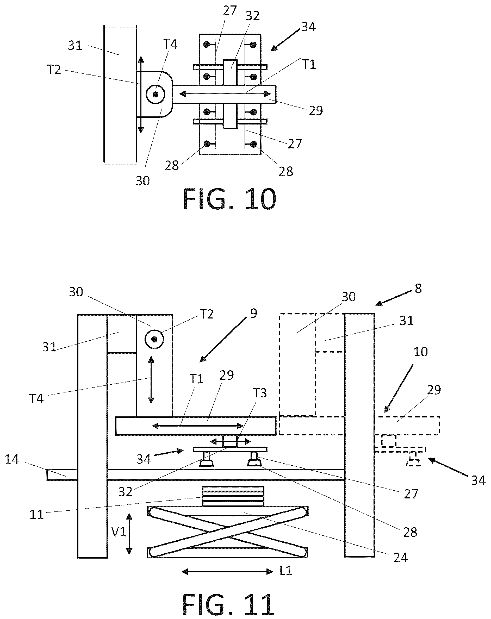 Patent US12103063 Figure 9 – Apparatus for centering and loading flat format parts in a press