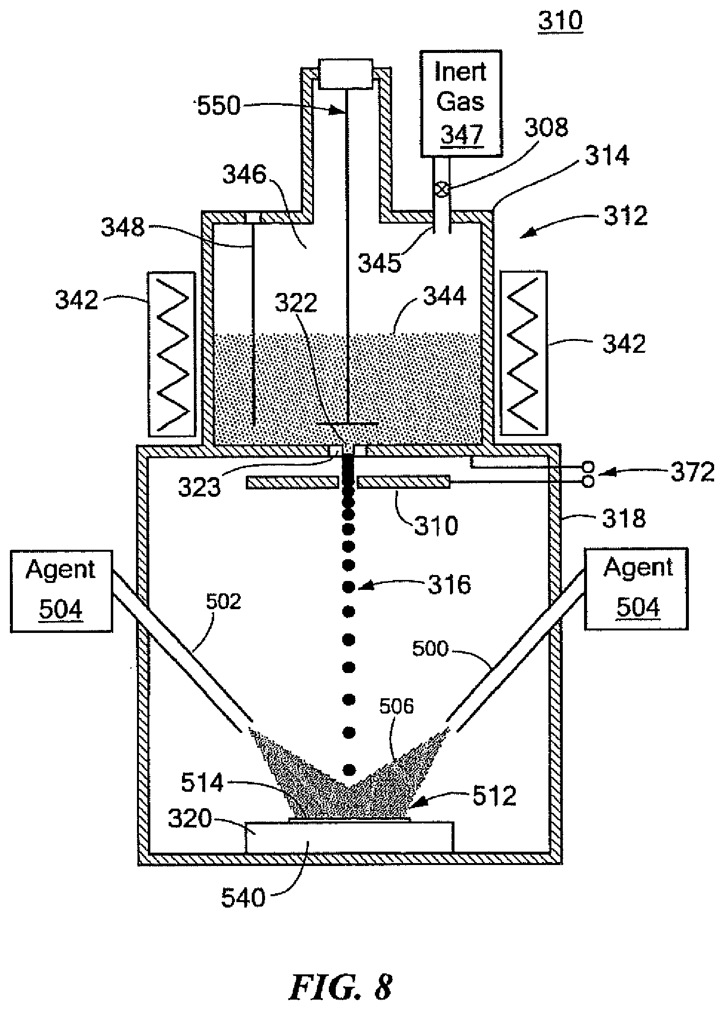 Patent US12103069 Figure 8 – System and method for making a structured material