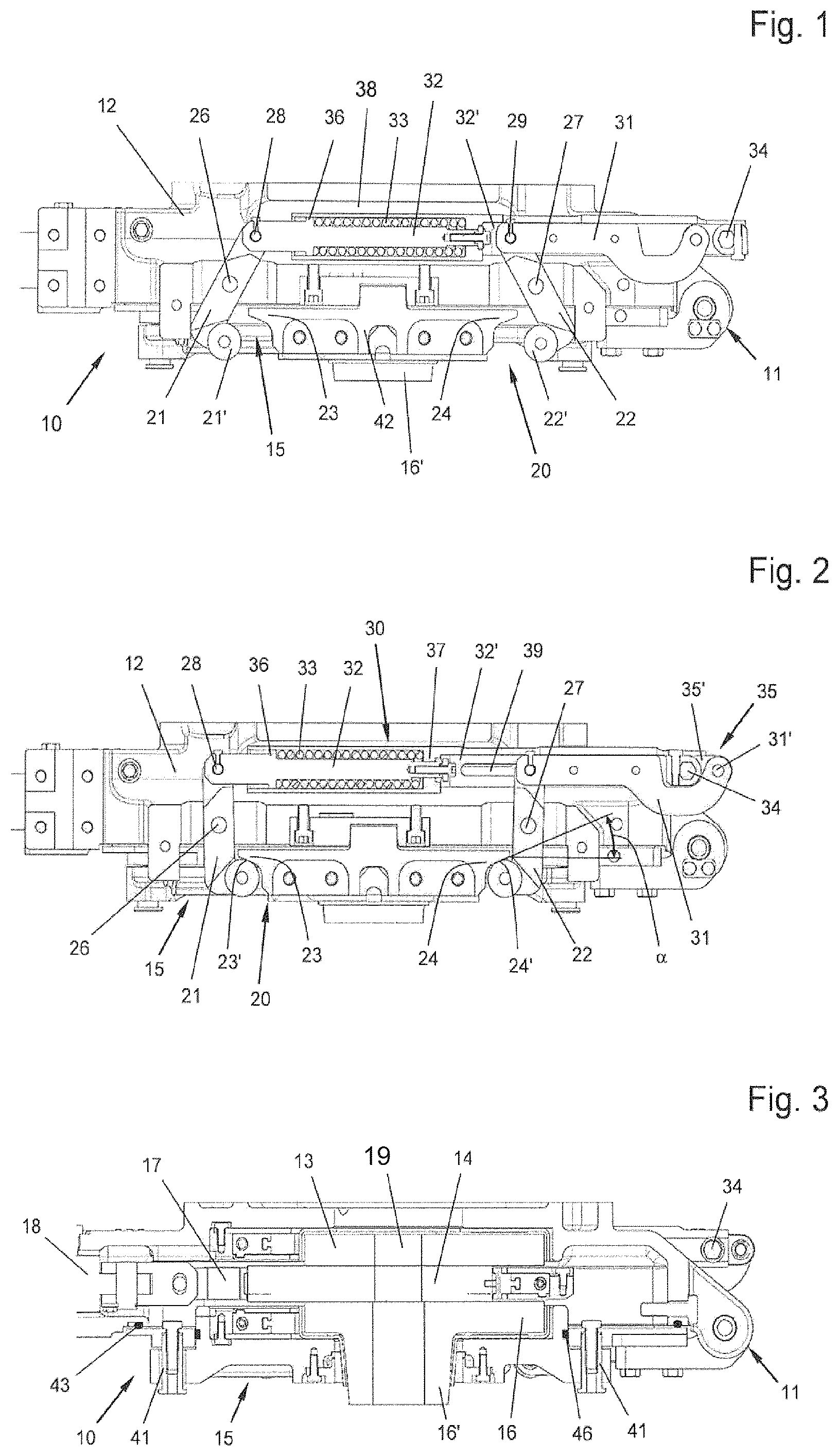 Patent US12103070 Figure 1 – Slide gate on the spout of a metallurgical vessel