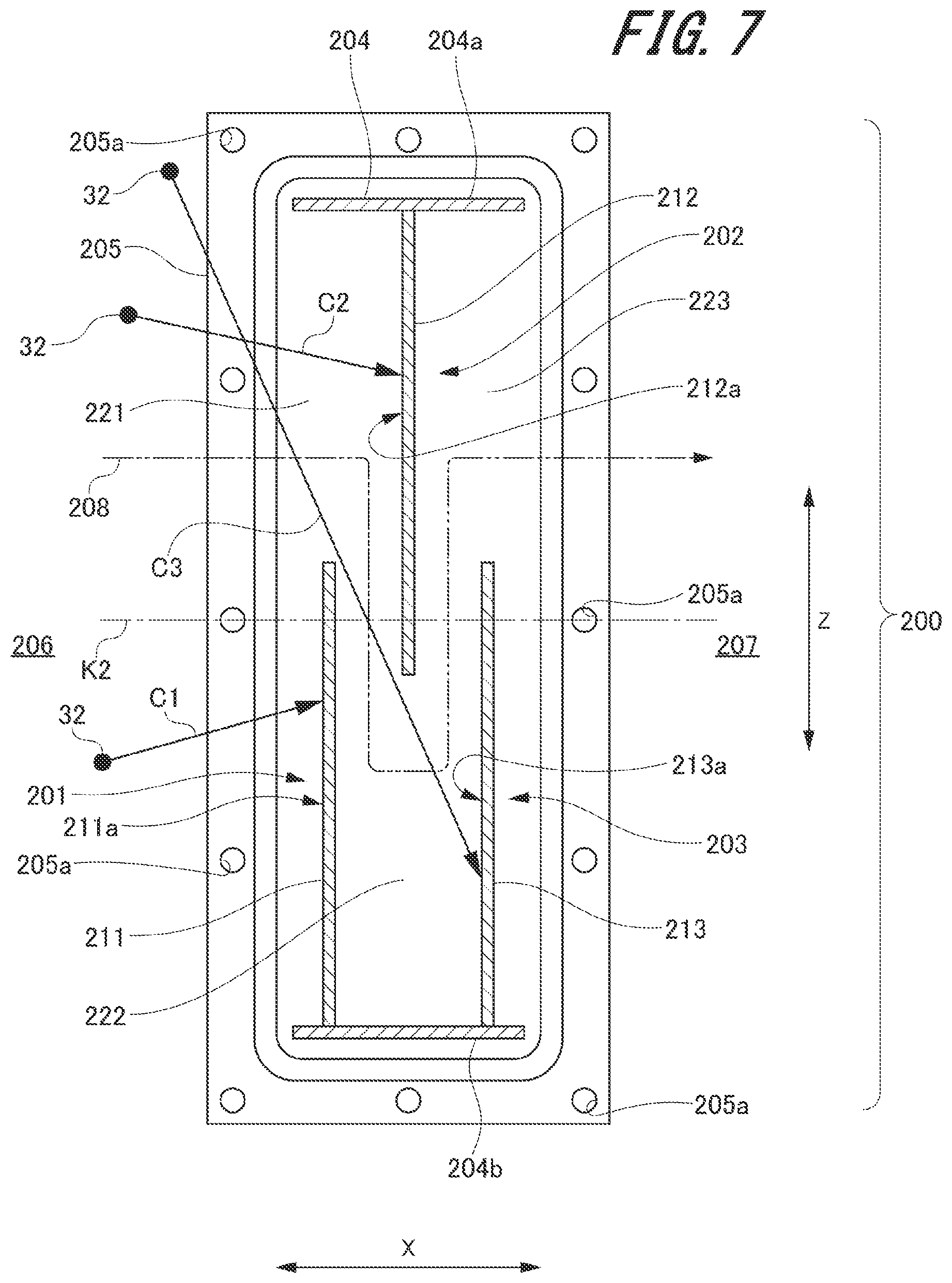 Patent US12103080 Figure 7 – Particle filtration from air recycling in a three-dimensional powder bed fusion additive manufacturing apparatus