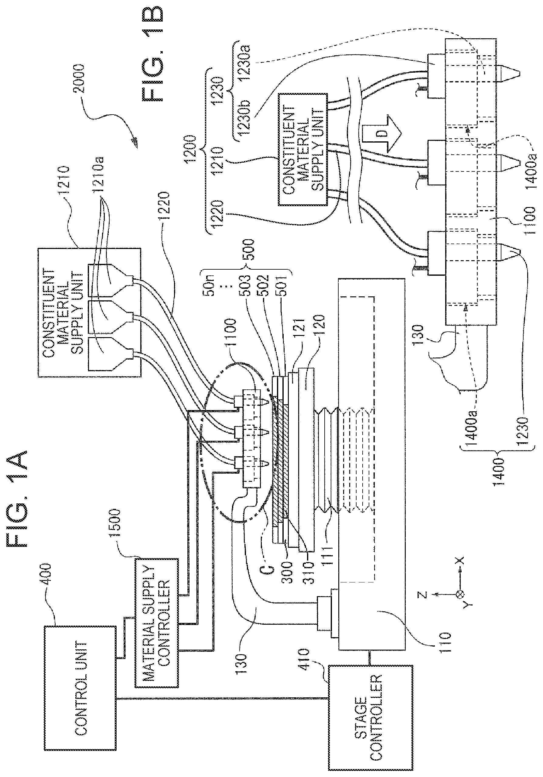 Patent US12103083 Figure 1 – Three-dimensional shaped article production method