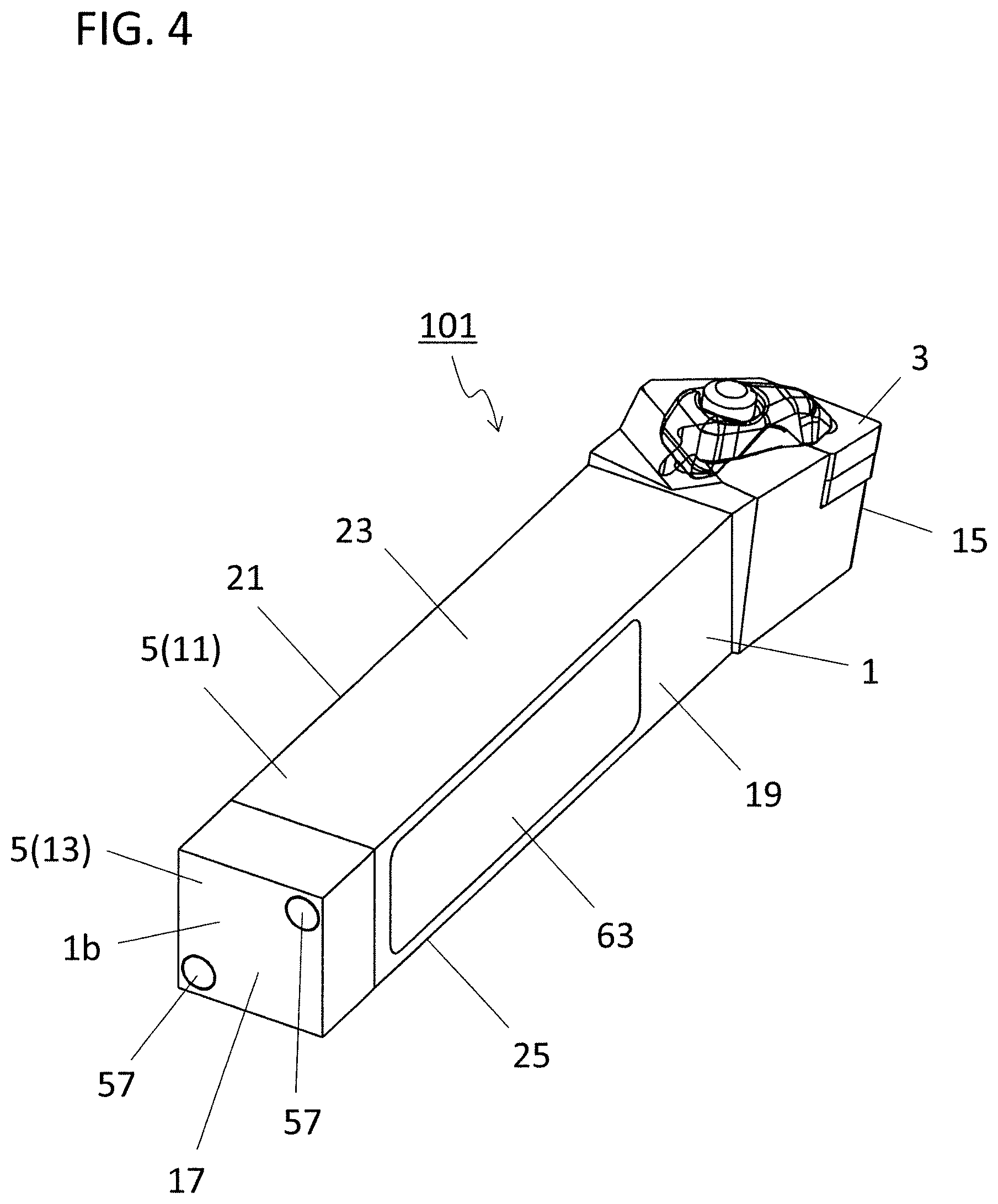 Patent US12103088 Figure 4 – Holder, cutting tool, method for manufacturing machined product, and method for collecting data
