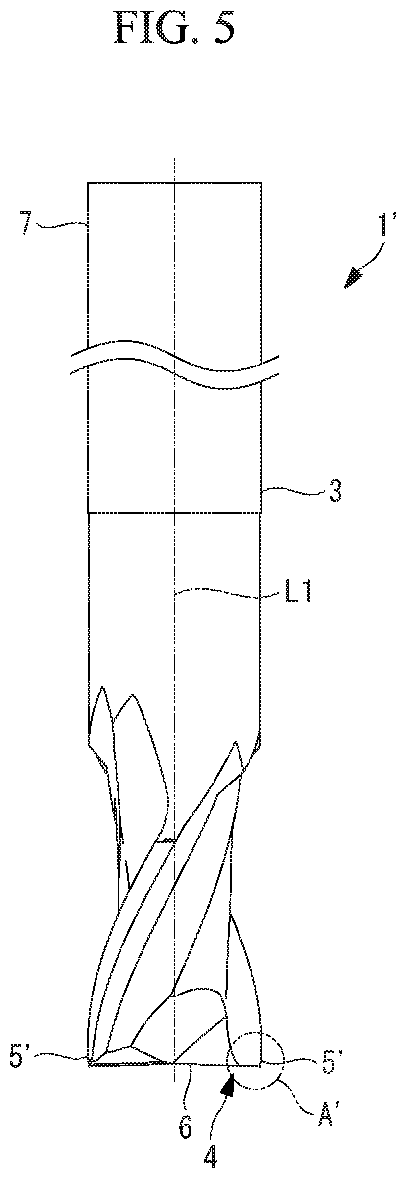 Patent US12103093 Figure 5 – Radius endmill and machine tool using the same, and designing method and machining method of radius endmill