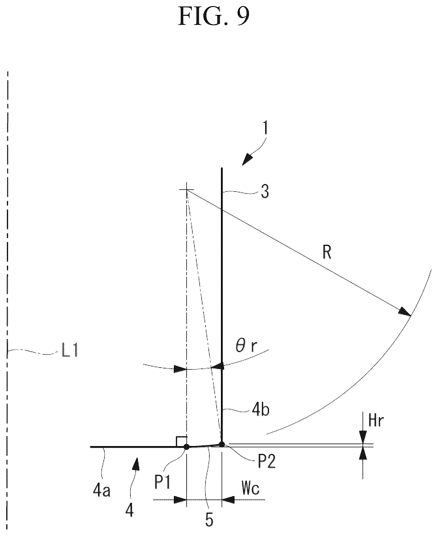 Patent US12103093 Figure 9 – Radius endmill and machine tool using the same, and designing method and machining method of radius endmill