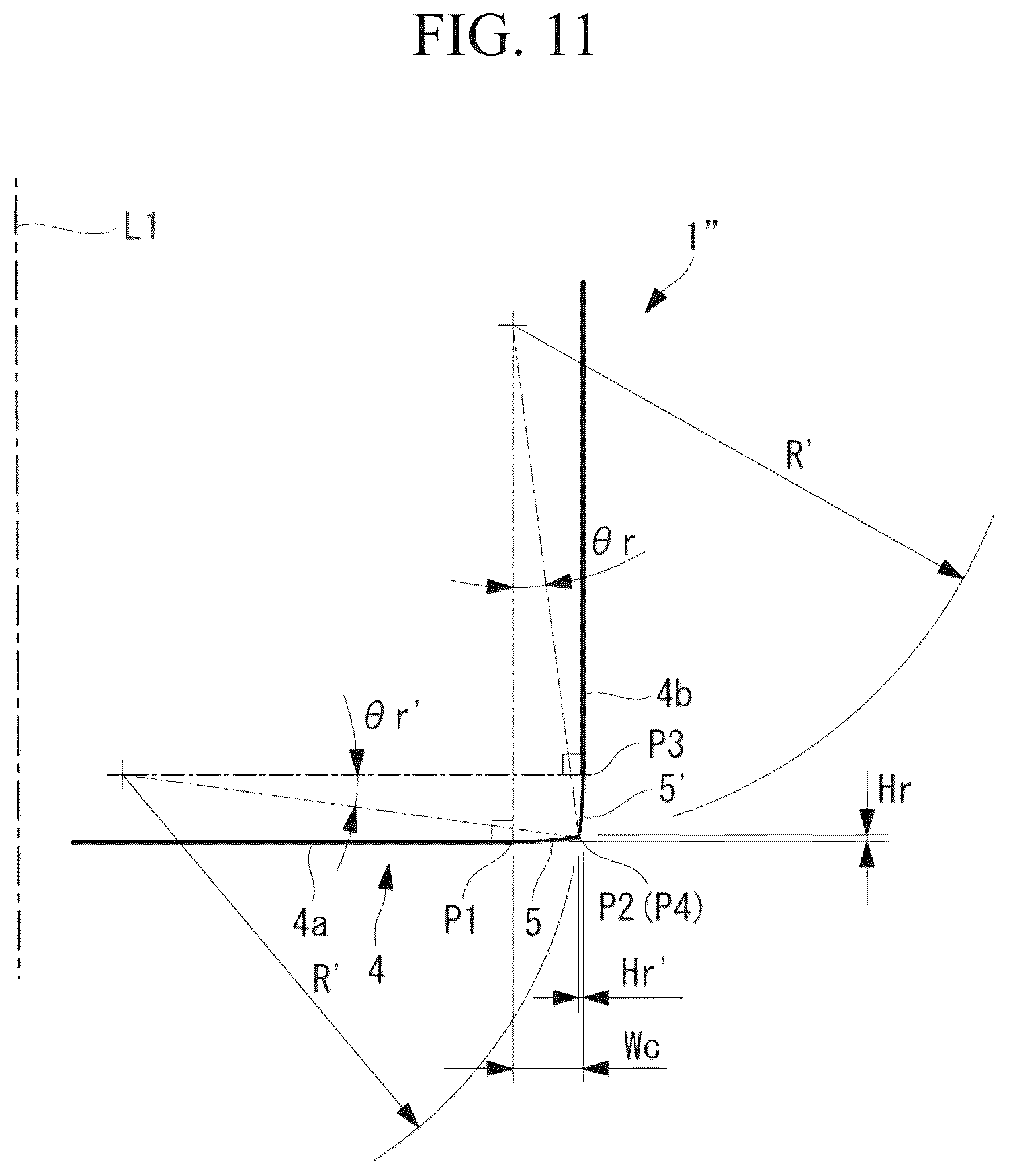 Patent US12103093 Figure 11 – Radius endmill and machine tool using the same, and designing method and machining method of radius endmill