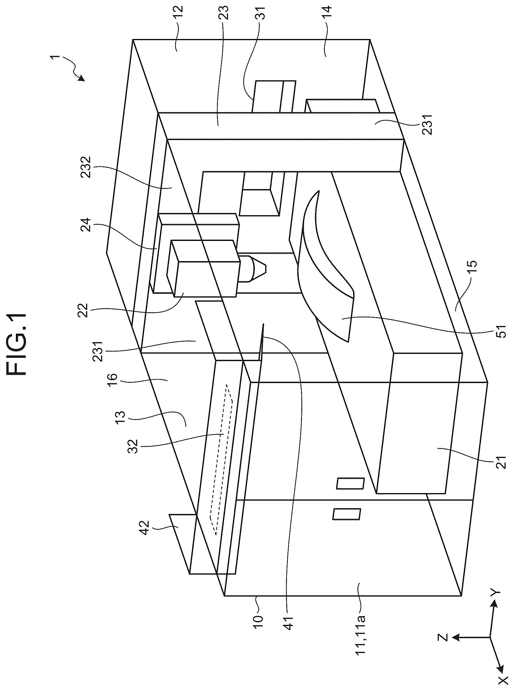 Patent US12103104 Figure 1 – Laser machine