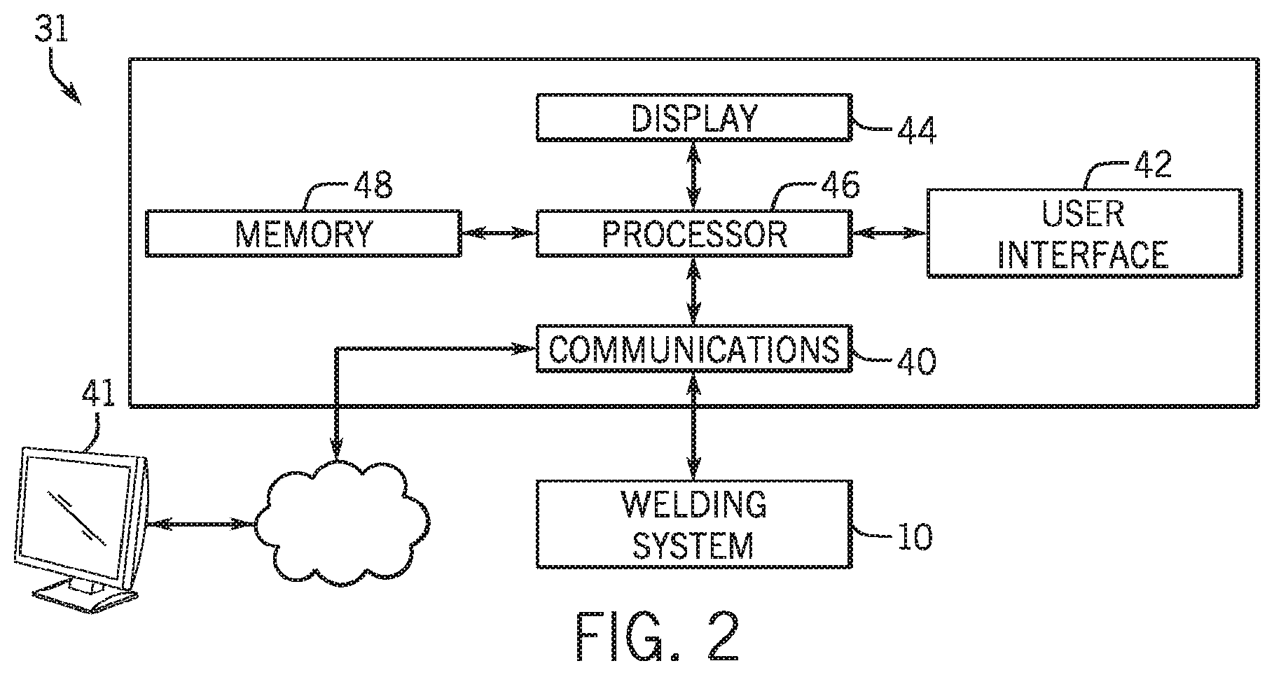 Patent US12103117 Figure 2 – Automated system for machine set-up of welding power sources and welding systems
