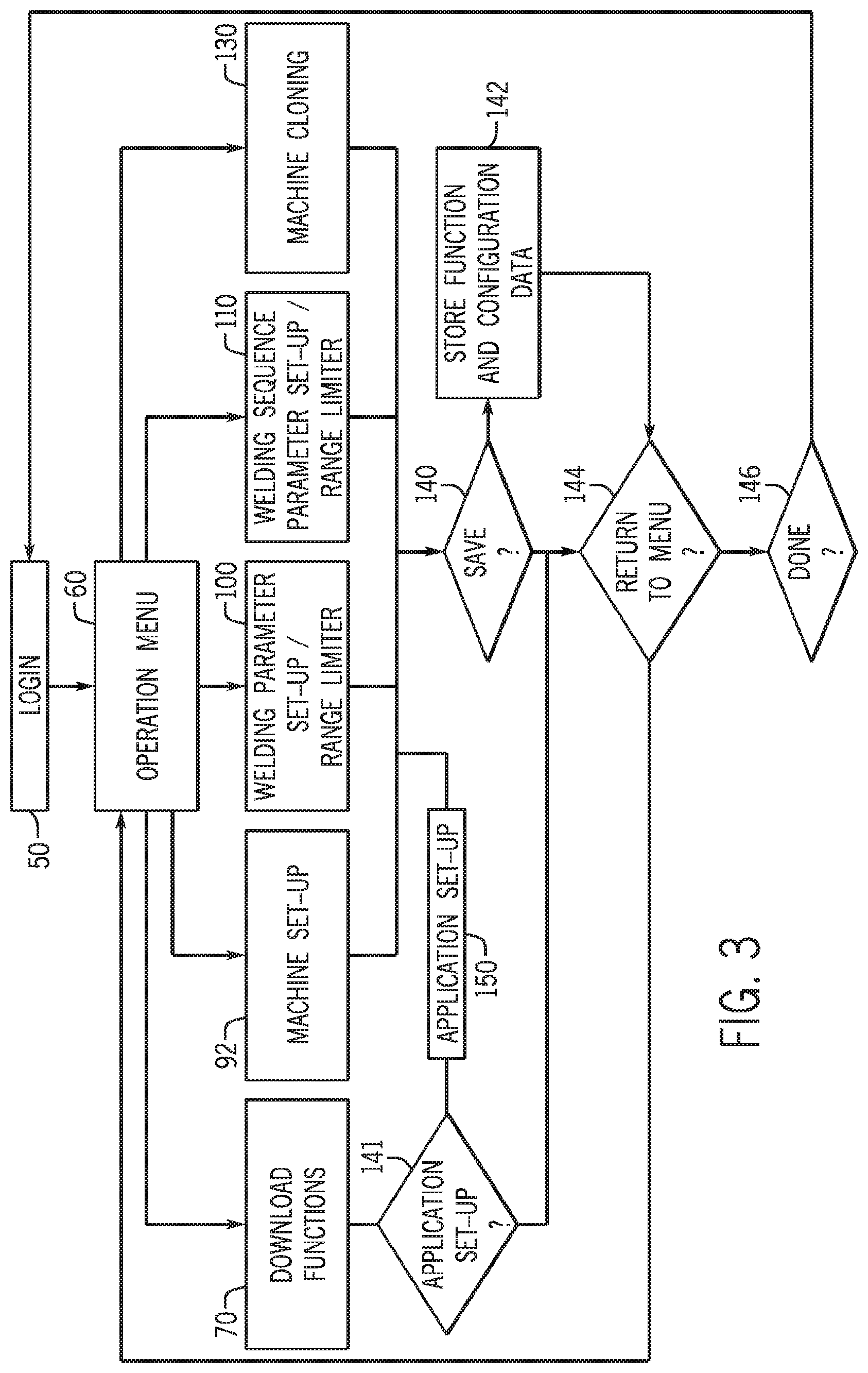 Patent US12103117 Figure 3 – Automated system for machine set-up of welding power sources and welding systems