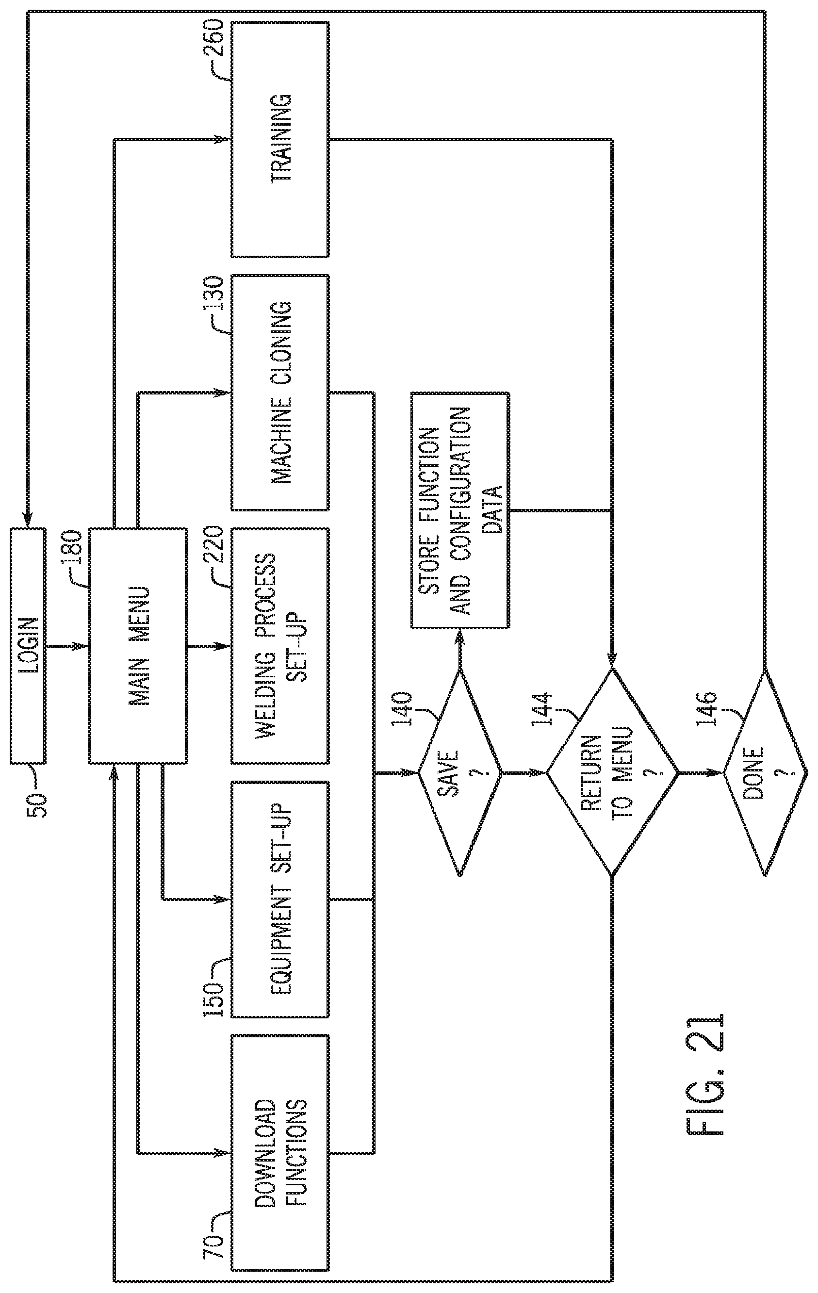 Patent US12103117 Figure 13 – Automated system for machine set-up of welding power sources and welding systems