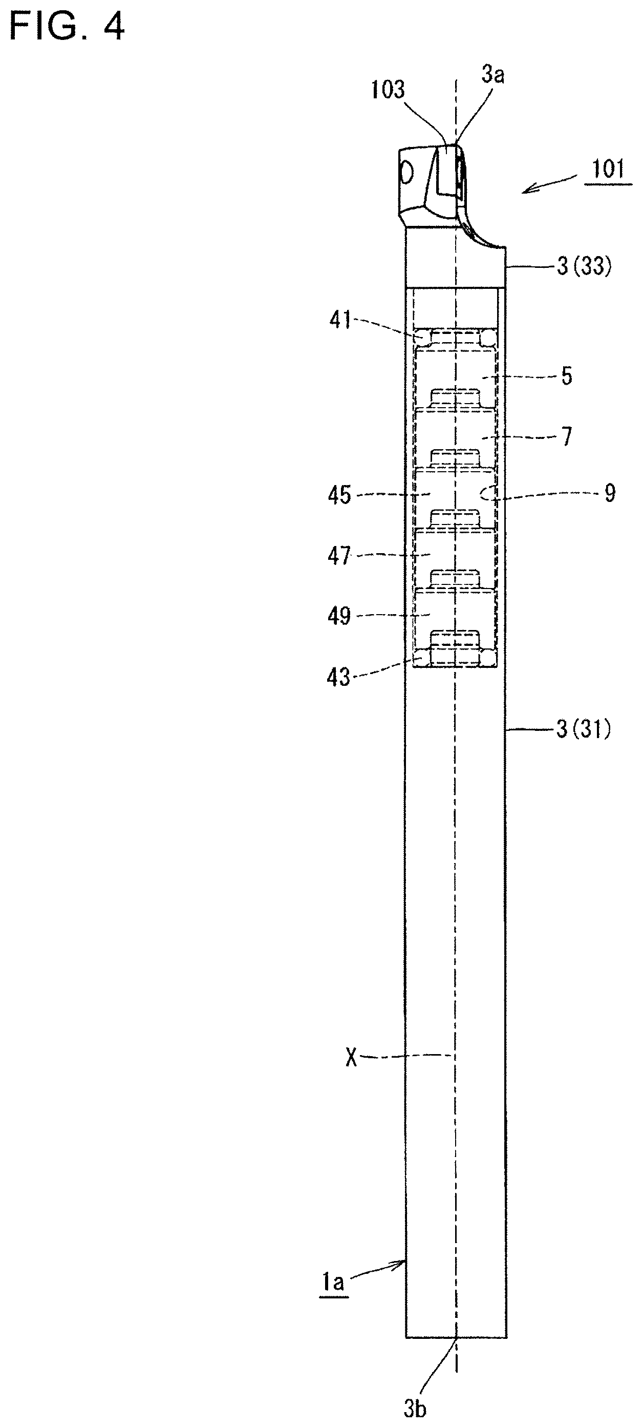 Patent US12103125 Figure 4 – Holder, cutting tool, and method for manufacturing machined product