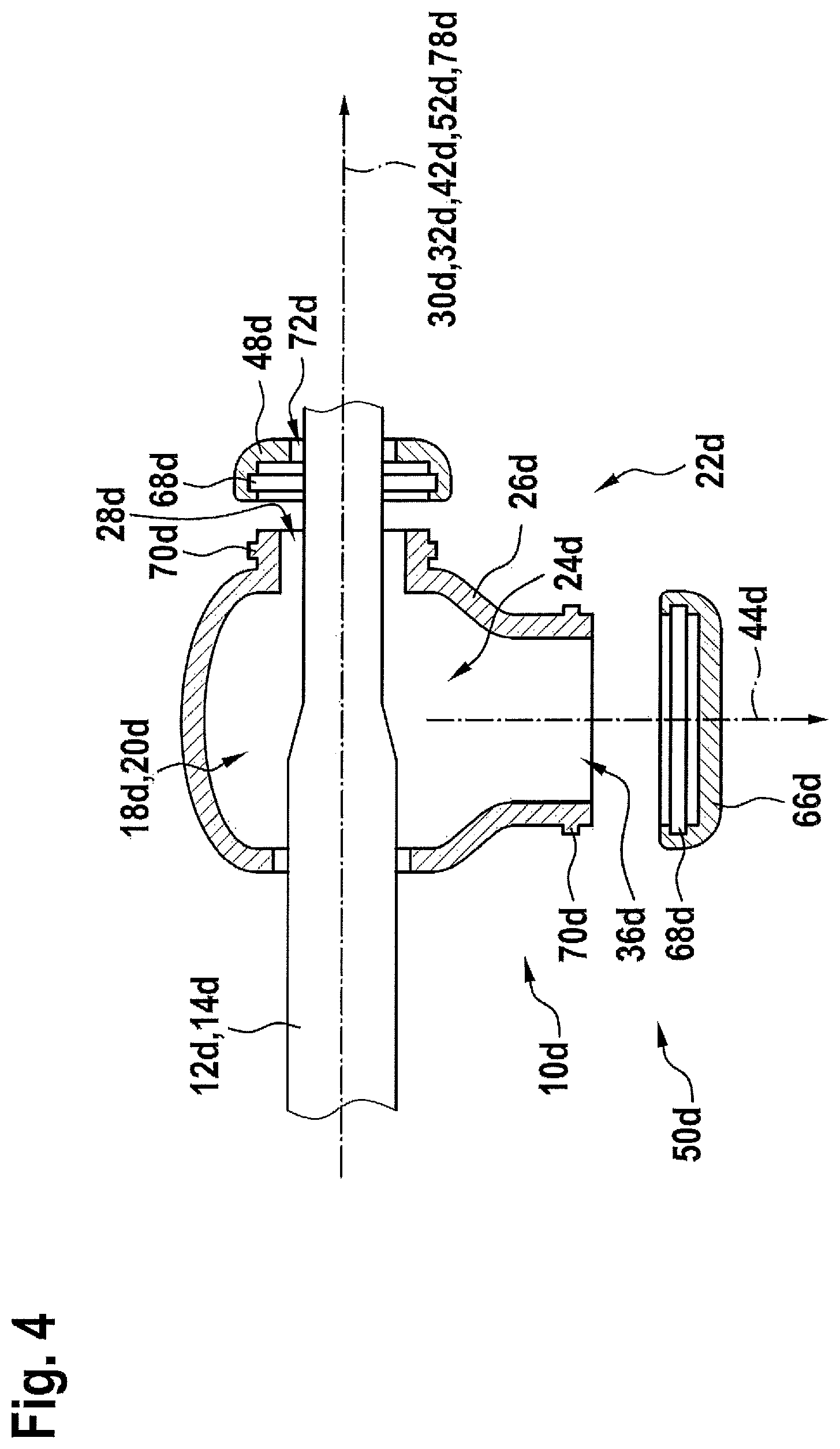 Patent US12103126 Figure 4 – Suction adapter for connecting an insertion tool to a suction apparatus