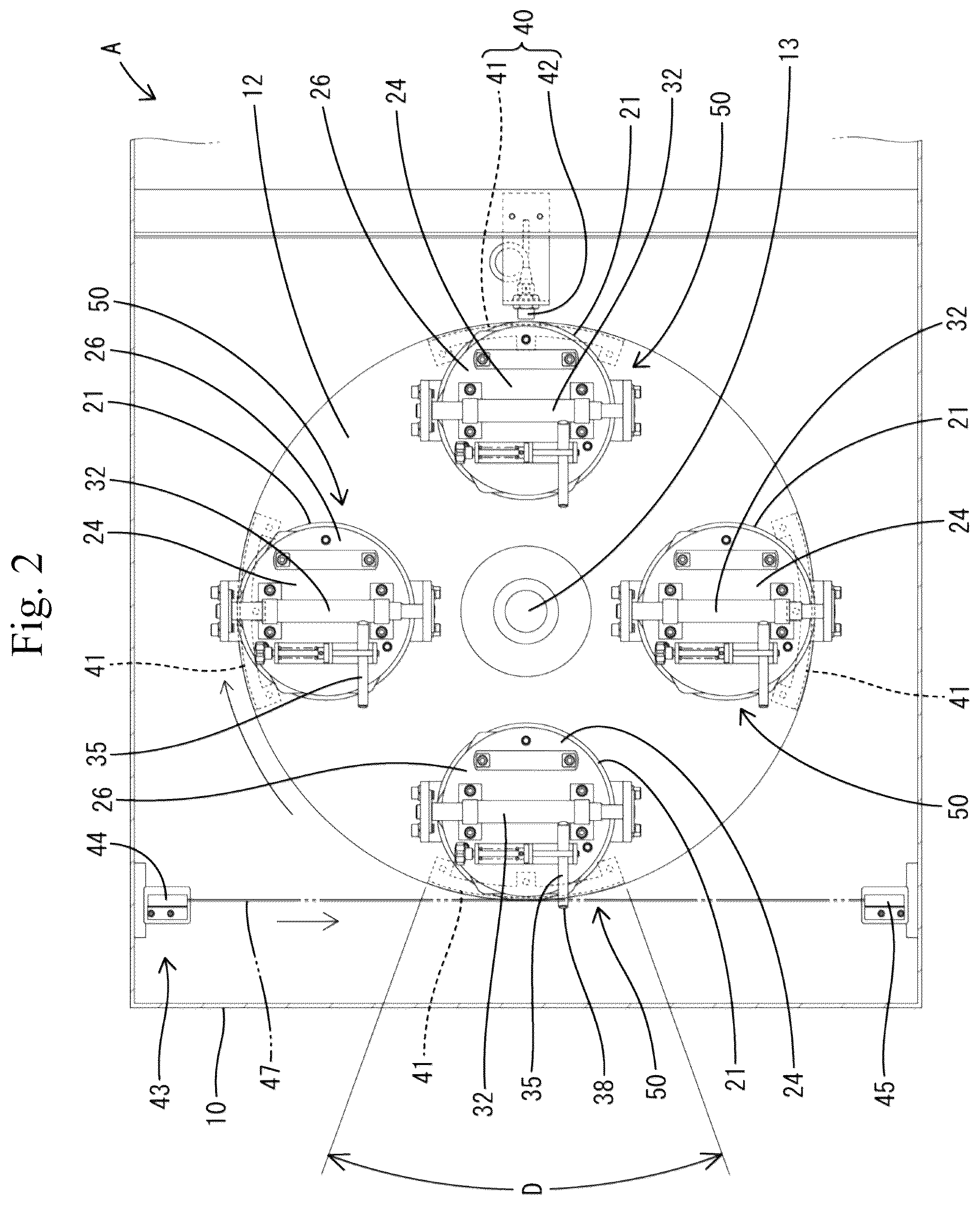 Patent US12103132 Figure 2 – Centrifugal barrel polishing machine and centrifugal barrel polishing method