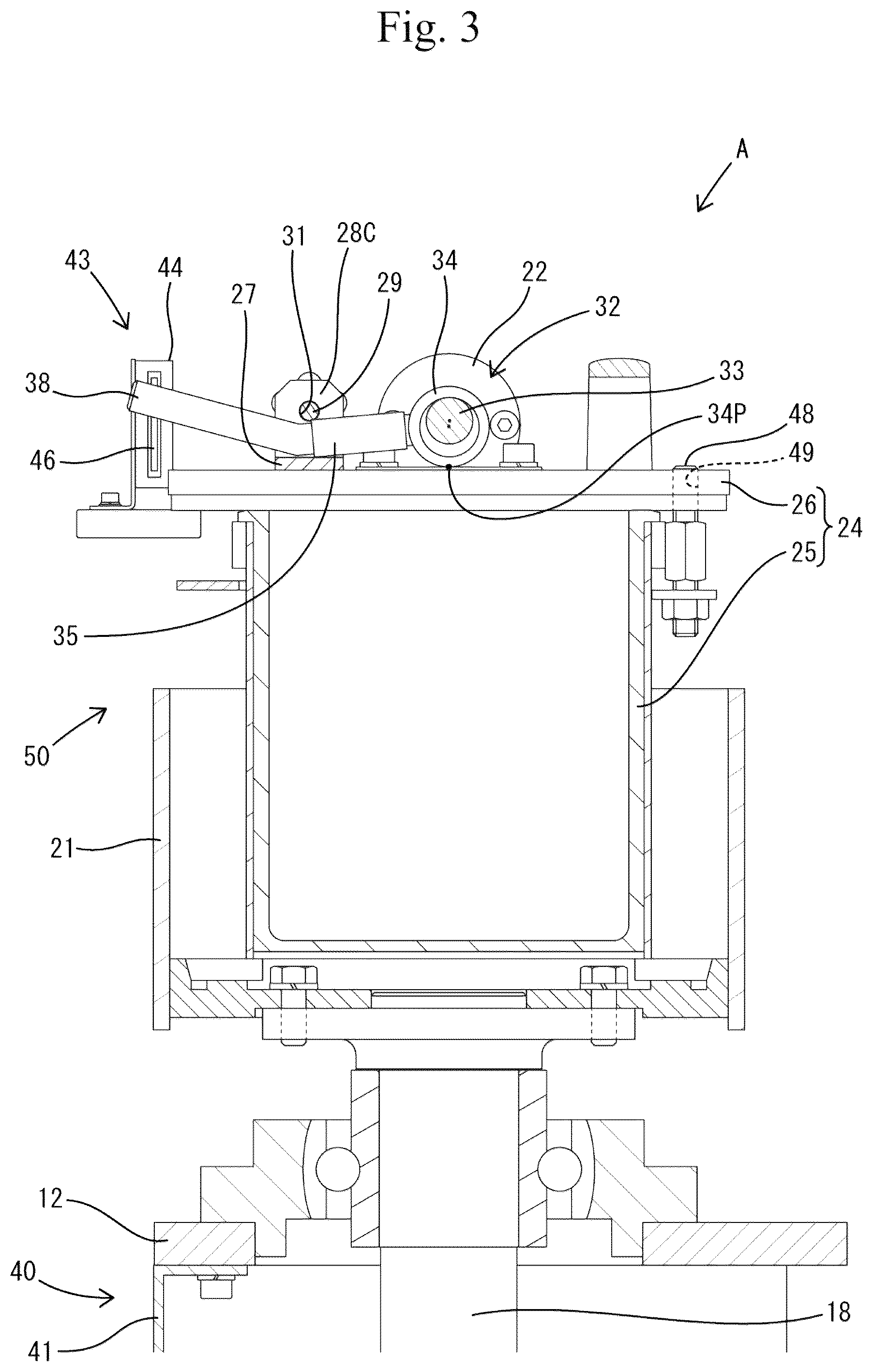 Patent US12103132 Figure 3 – Centrifugal barrel polishing machine and centrifugal barrel polishing method