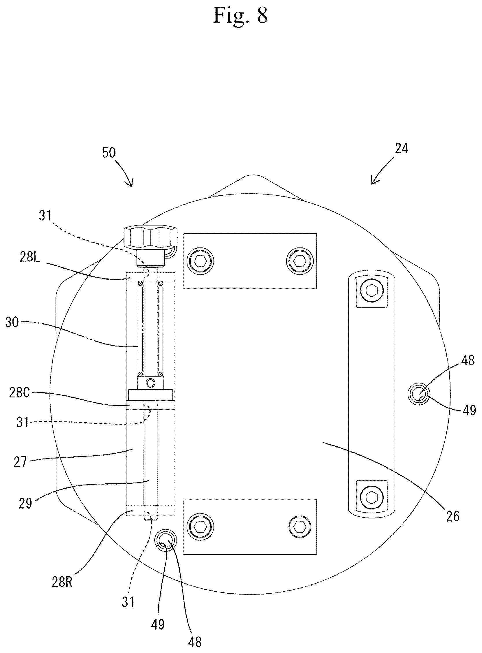 Patent US12103132 Figure 8 – Centrifugal barrel polishing machine and centrifugal barrel polishing method