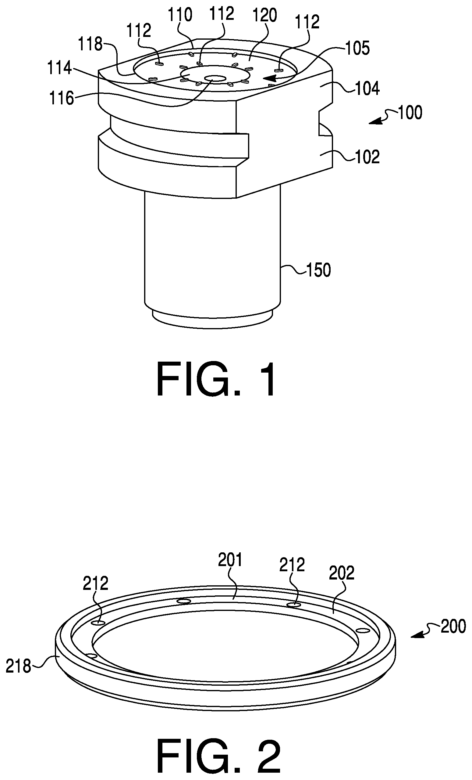 Patent US12103138 Figure 1 – Mandrel for holding a lens blank and method of making a lens using the same
