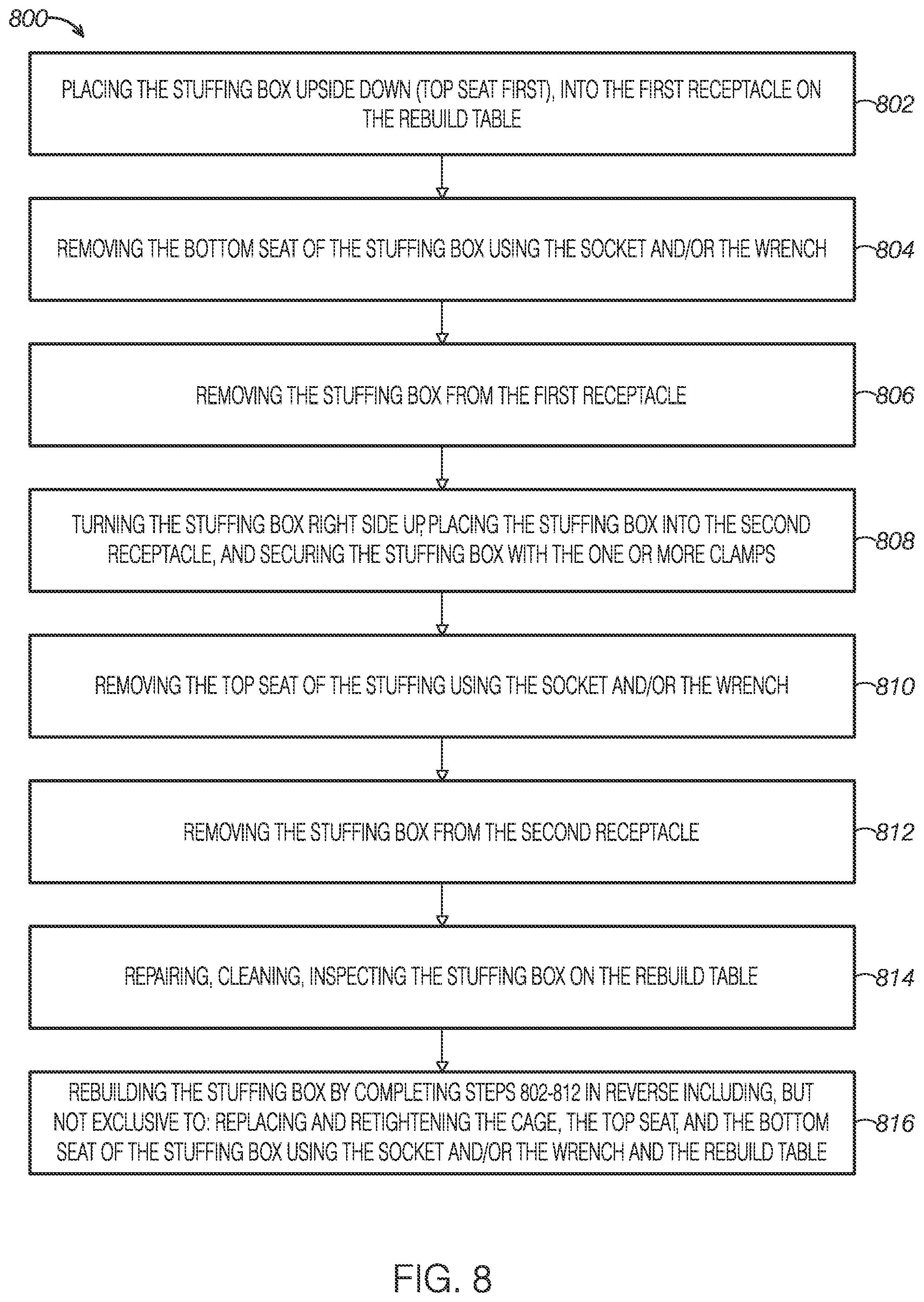 Patent US12103140 Figure 18 – Stuffing box rebuild systems, apparatus, and methods