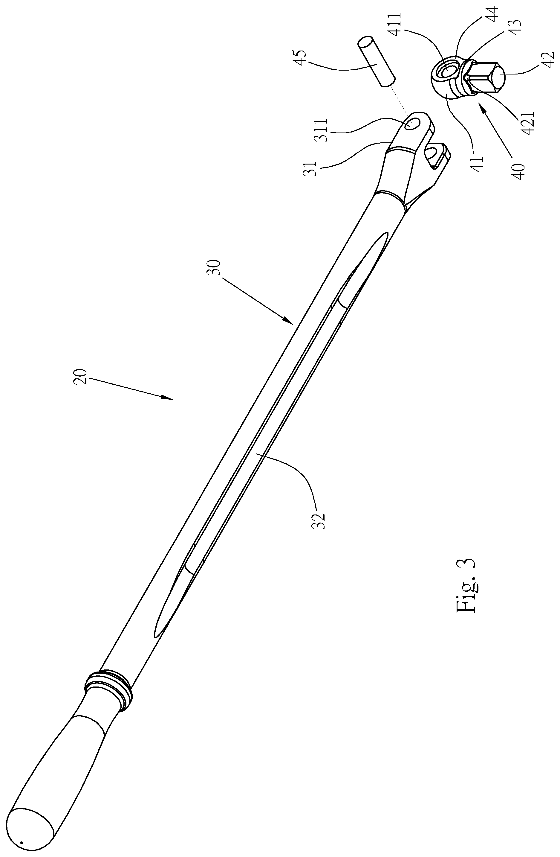 Patent US12103145 Figure 3 – Hand tool for enhancing strength of working head