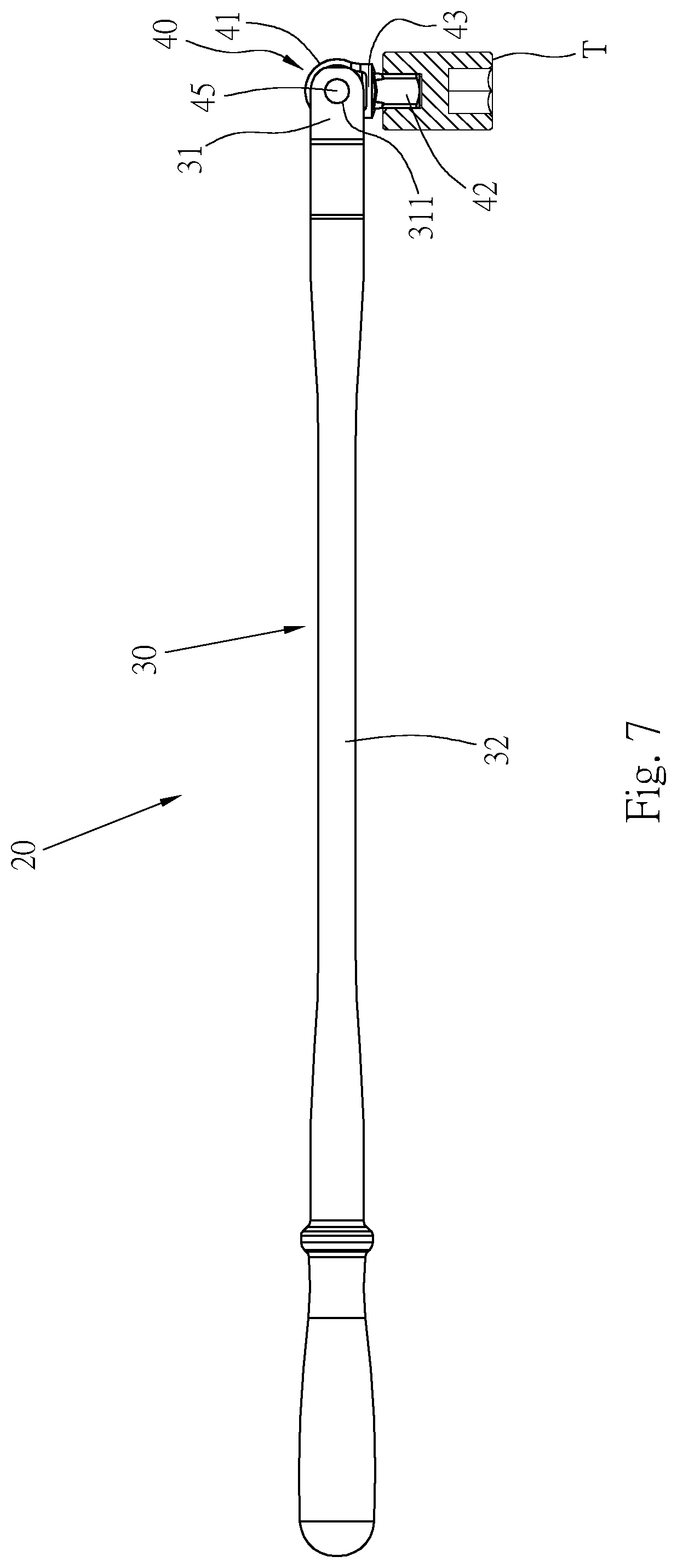 Patent US12103145 Figure 6 – Hand tool for enhancing strength of working head