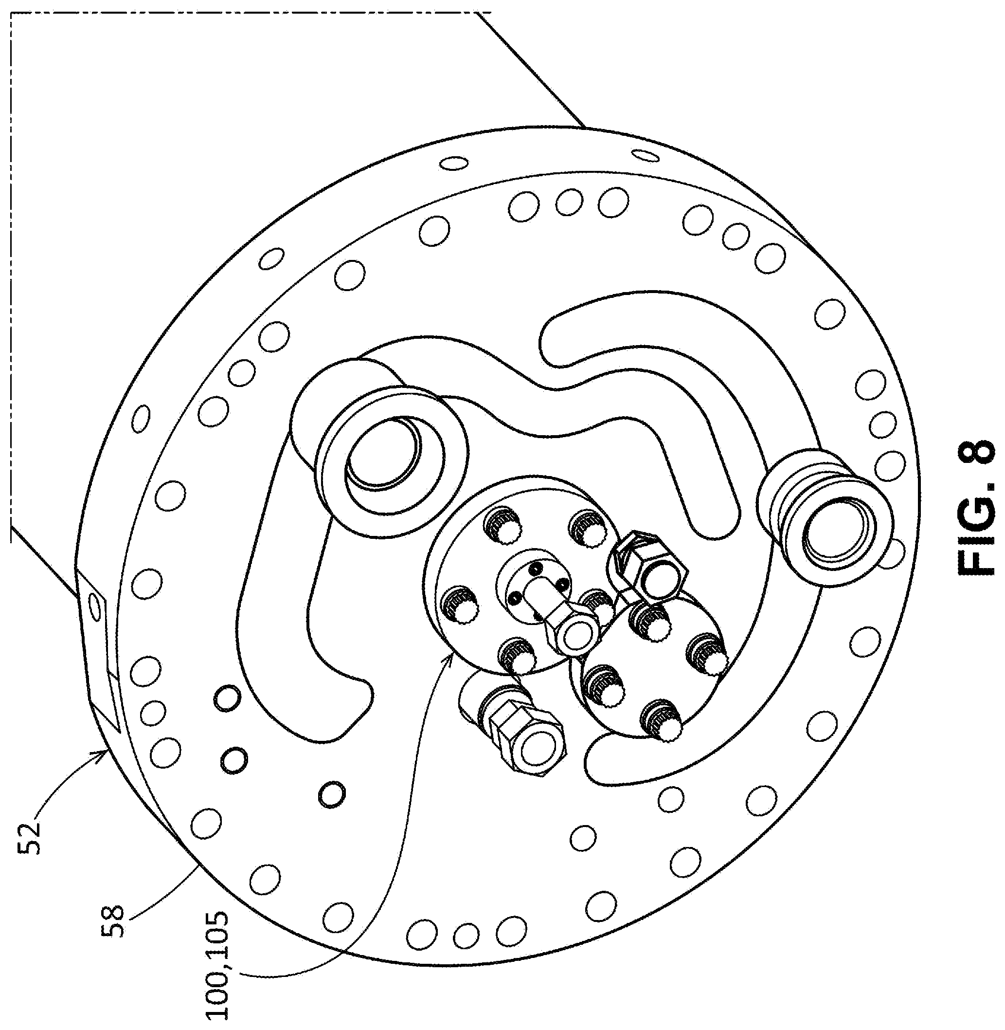 Patent US12103148 Figure 7 – Aft inner cap plate removal method and tooling for a combustor with micromixer tubes