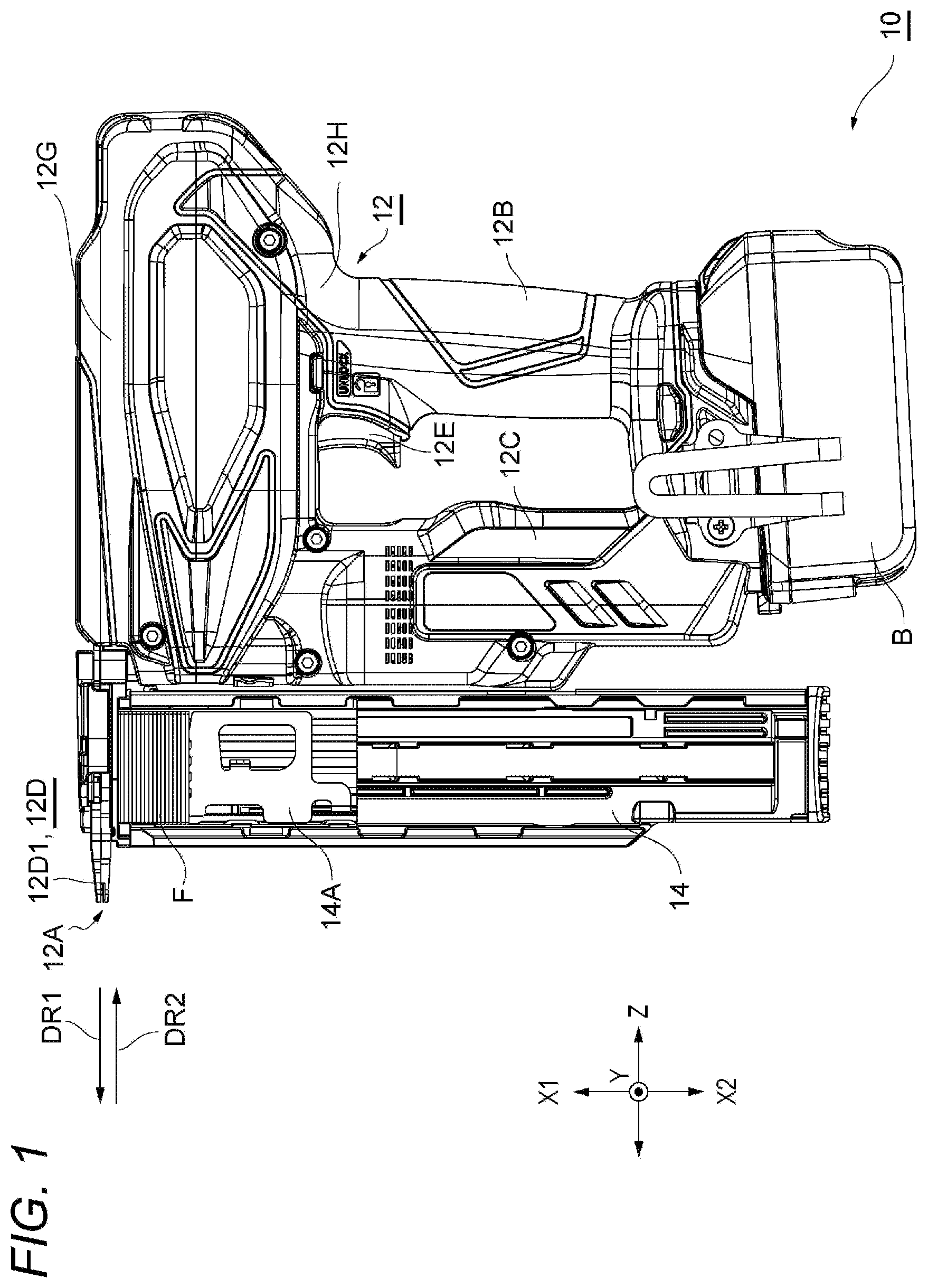Patent US12103150 Figure 1 – Driving tool