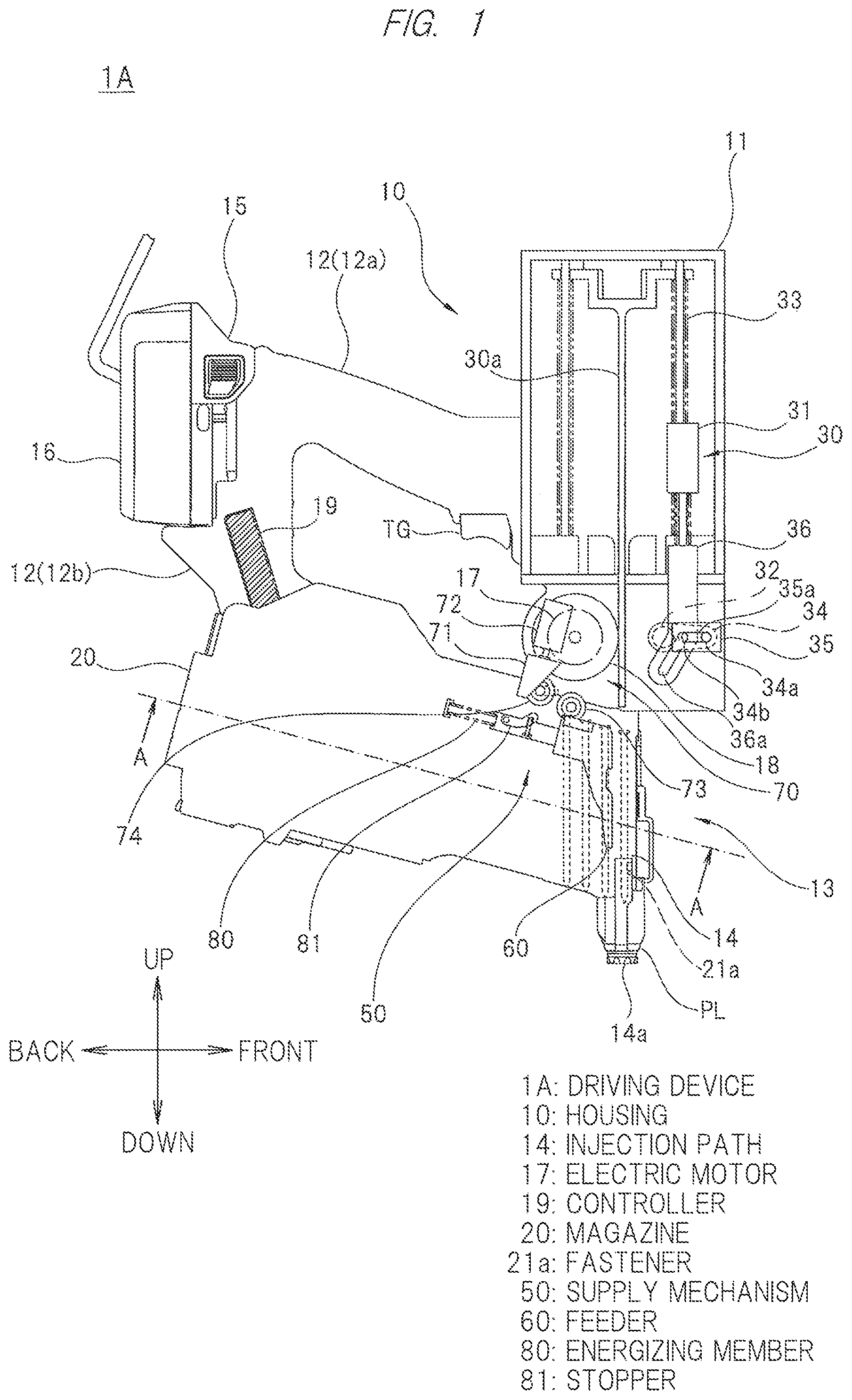 Patent US12103151 — Driving device — Figure 1
