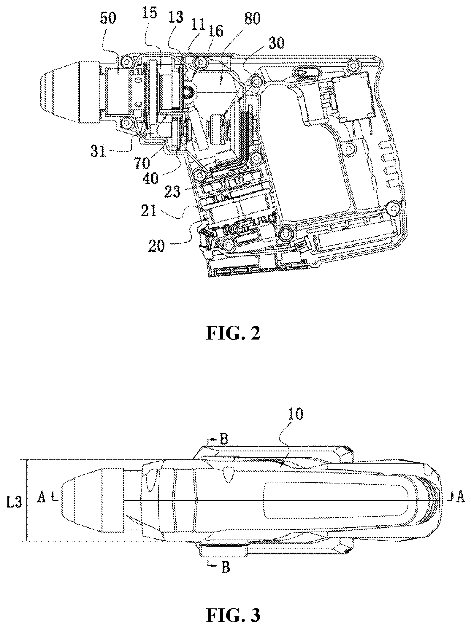 Patent US12103155 Figure 2 – Electric hammer