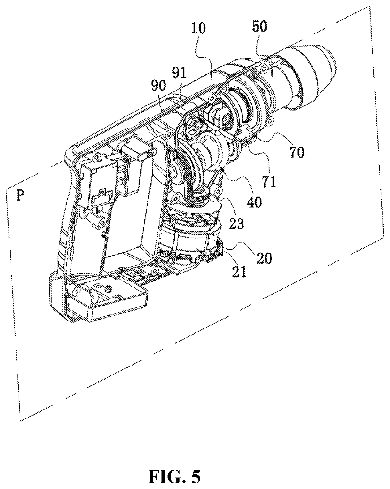 Patent US12103155 Figure 4 – Electric hammer