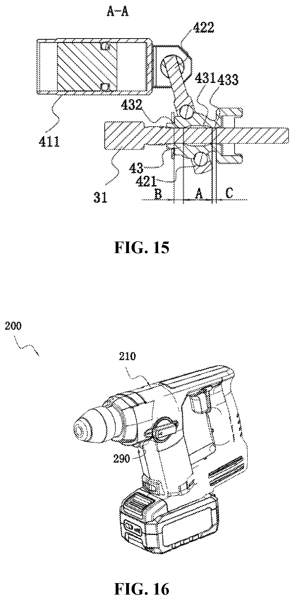 Patent US12103155 Figure 11 – Electric hammer
